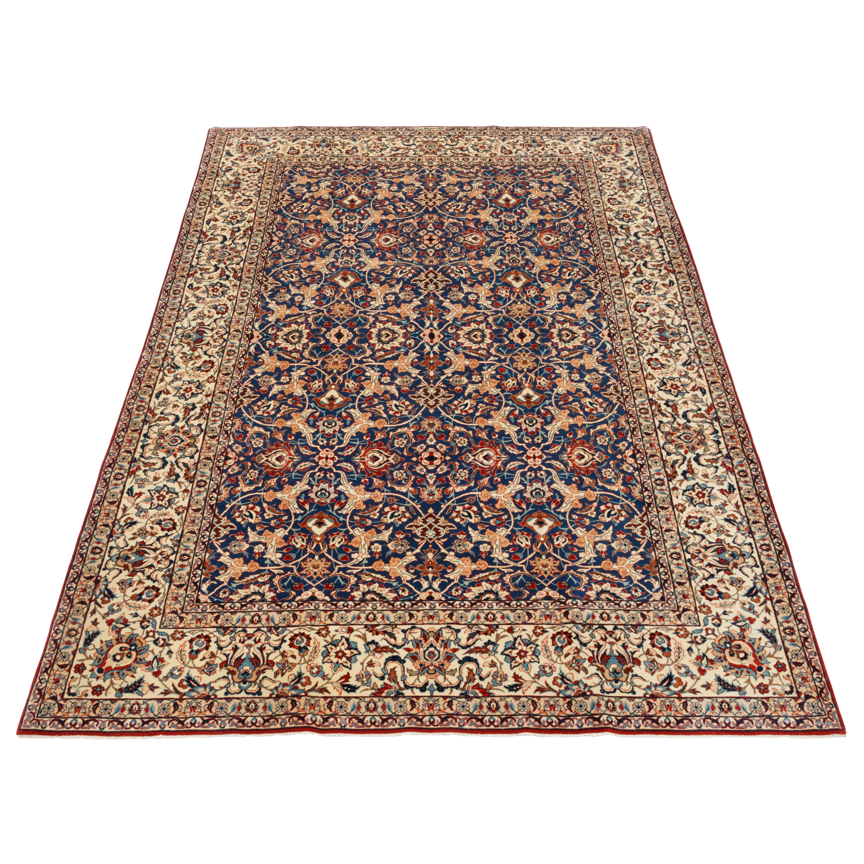 Isfahan Handmade Carpet — Afshan | Silk Pile / Cotton Warp | 145 × 220 cm | SKU 10300355