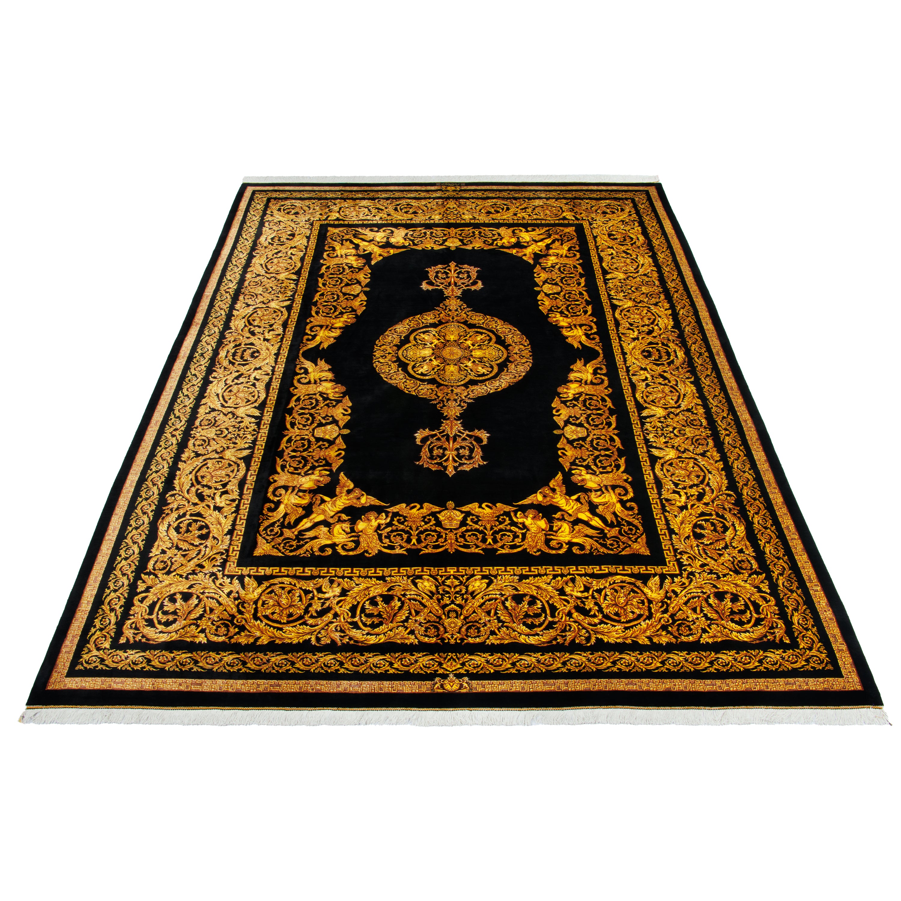 Qom Handmade Carpet — Kaf Sadeh | Full Silk | 250 × 340 cm | SKU 10800821