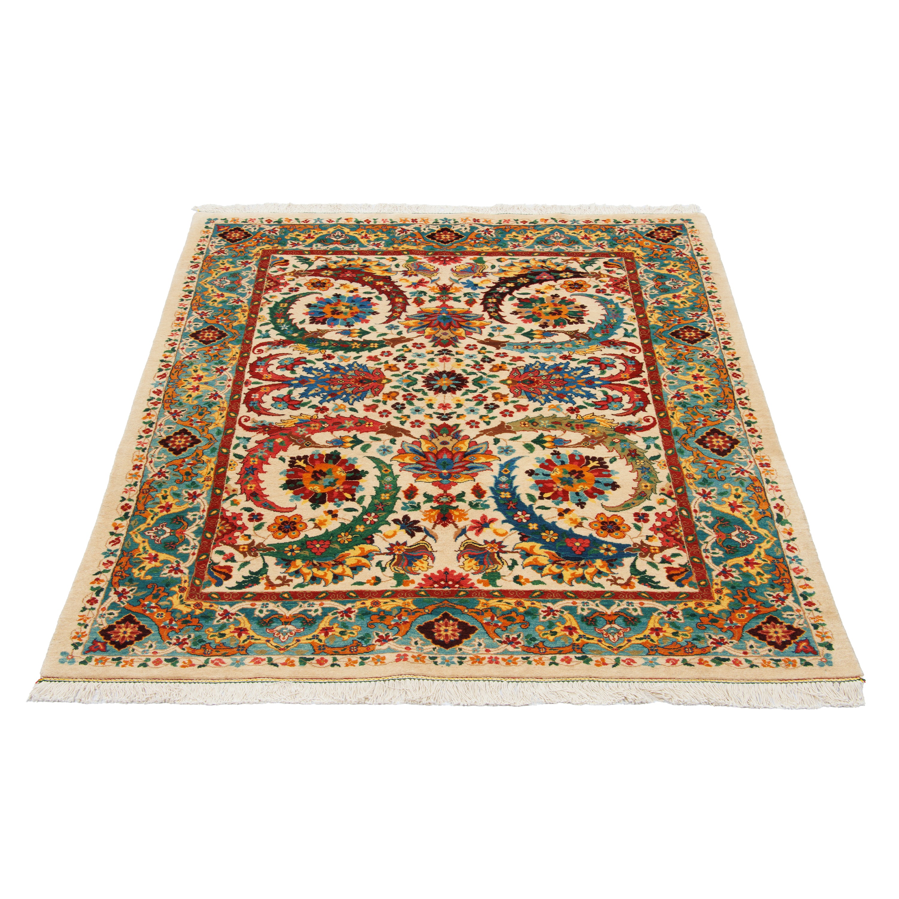 Varamin Handmade Carpet — Afshan | Wool / Cotton Warp | 148 × 208 cm | SKU 10300927