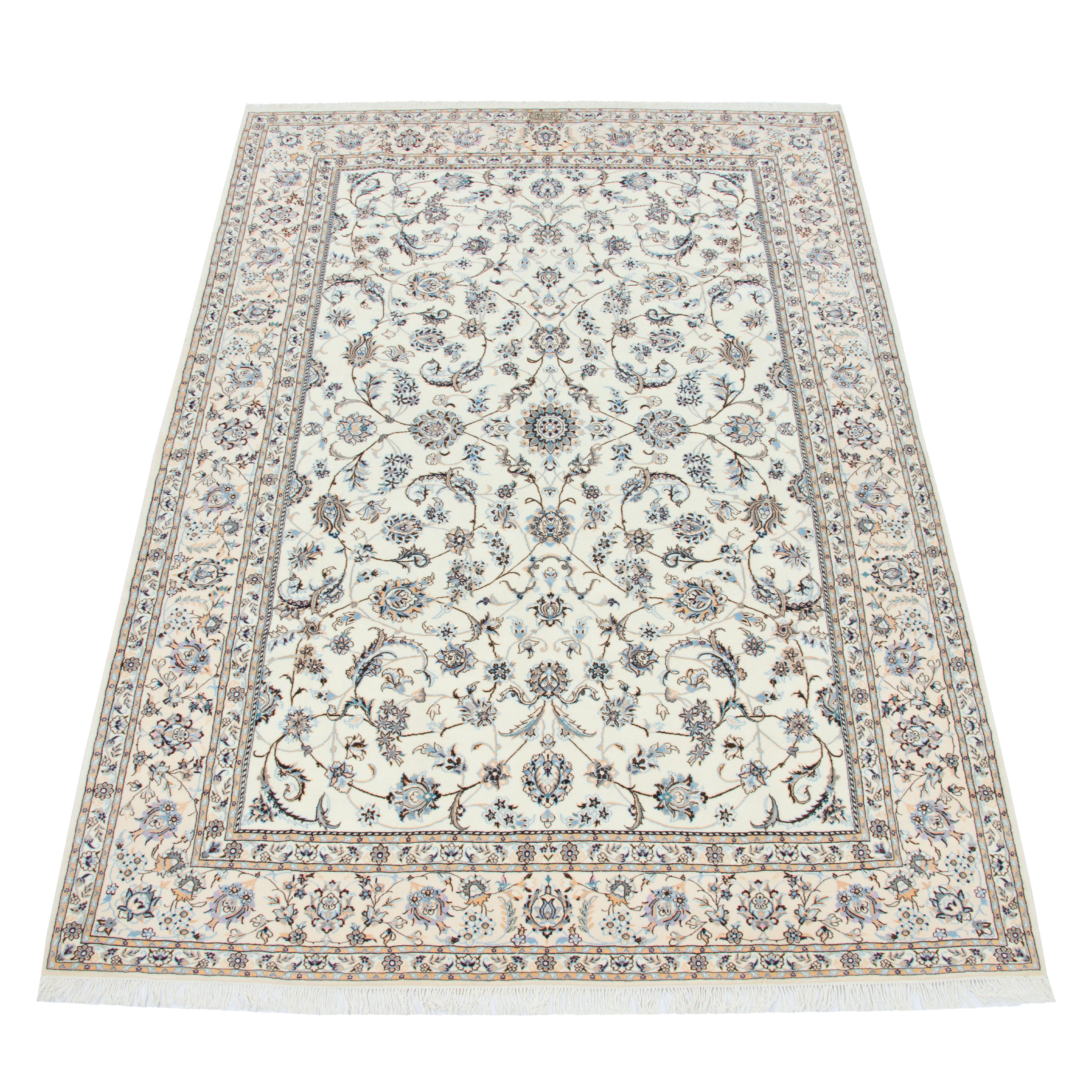 Nain Handmade Carpet — Afshan | Silk Pile / Wool Warp | 200 × 297 cm | SKU 10501112