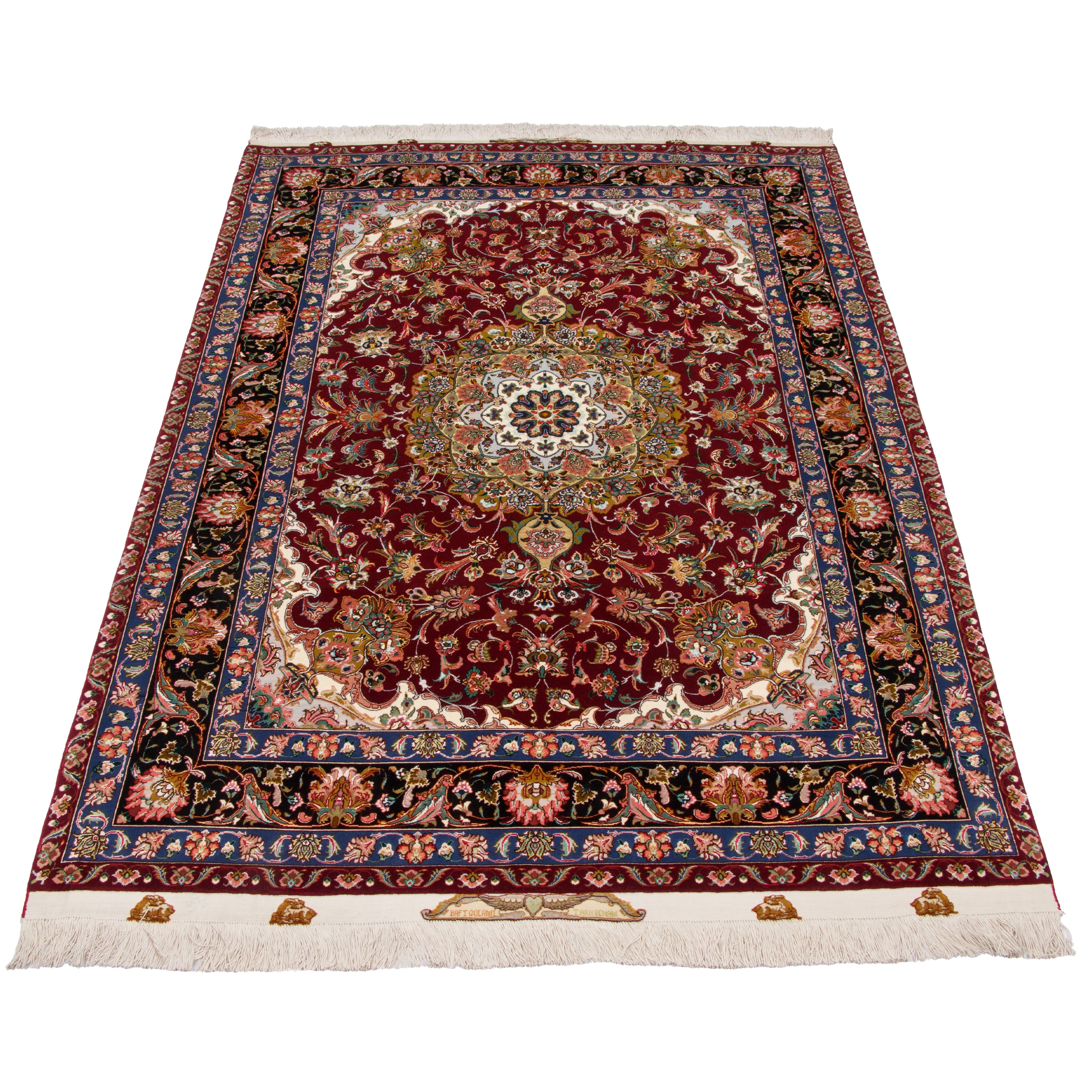 Tabriz Handmade Carpet — Lachak Toranj | Silk Pile / Silk Warp | 151 × 206 cm | SKU 10300497