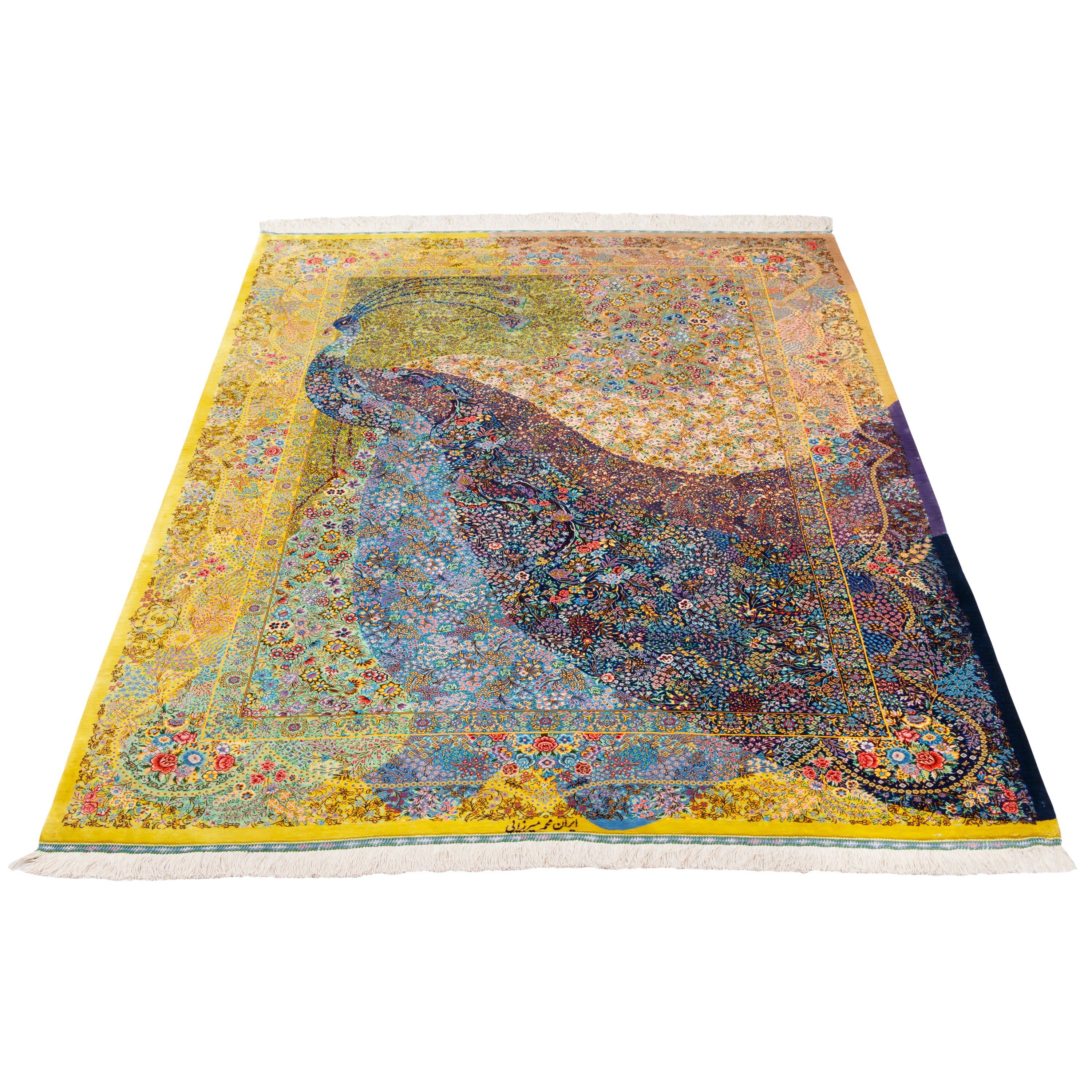 Qom Handmade Carpet — Sarasar | Full Silk | 137 × 200 cm | SKU 10200382