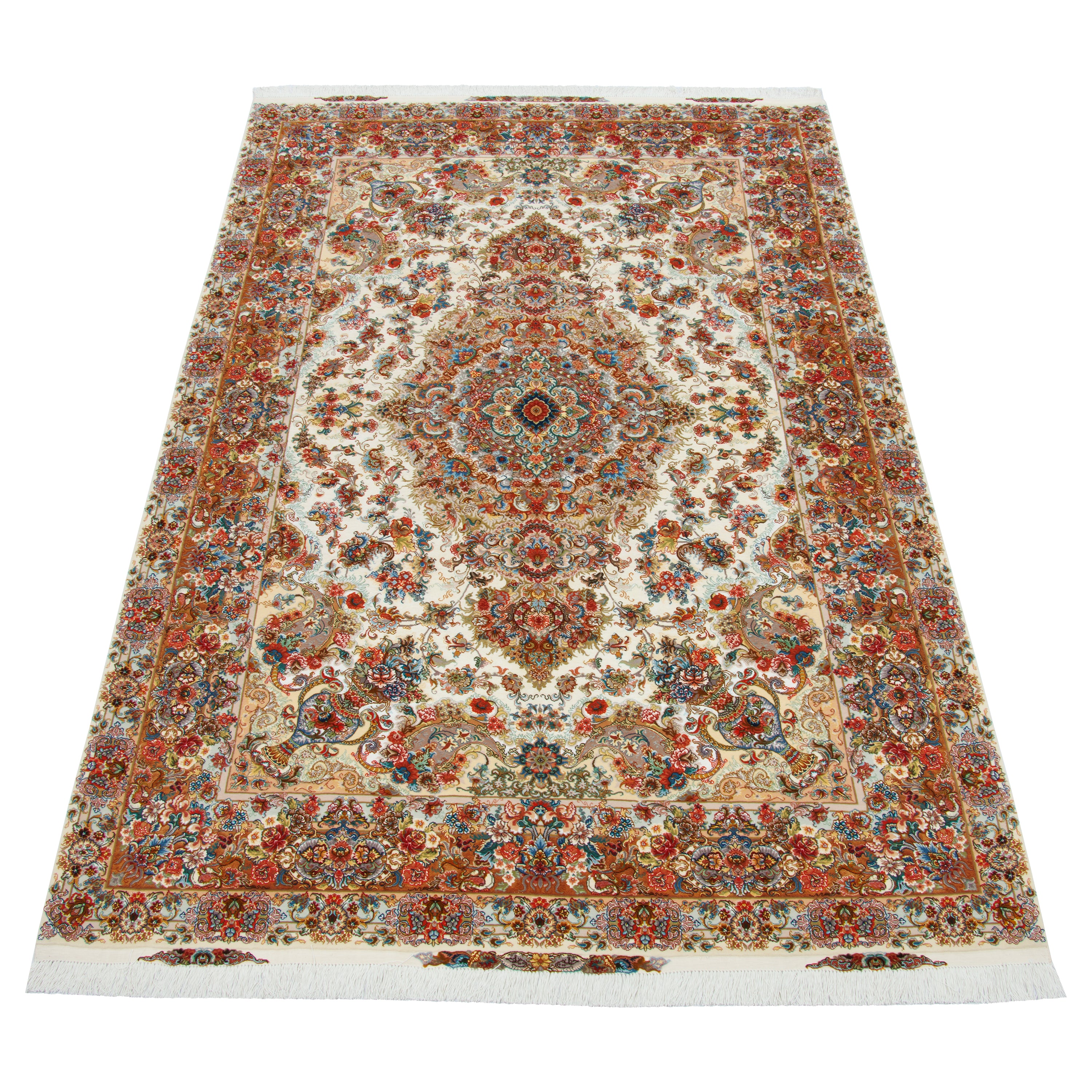 Tabriz Handmade Carpet — Lachak Toranj | Silk Pile / Silk Warp | 200 × 302 cm | SKU 10600960