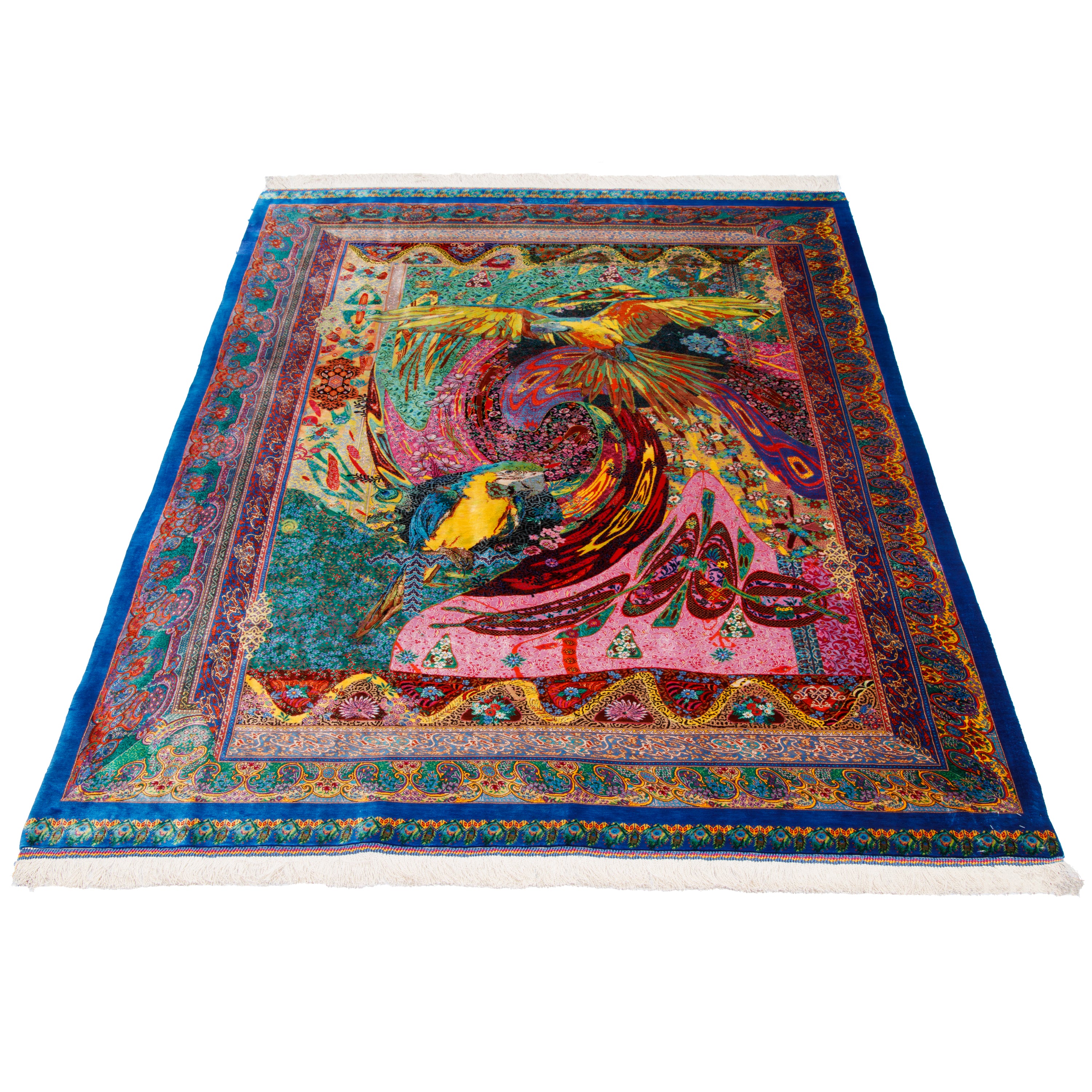 Qom Handmade Carpet — Sarasar | Full Silk | 138 × 202 cm | SKU 10200432