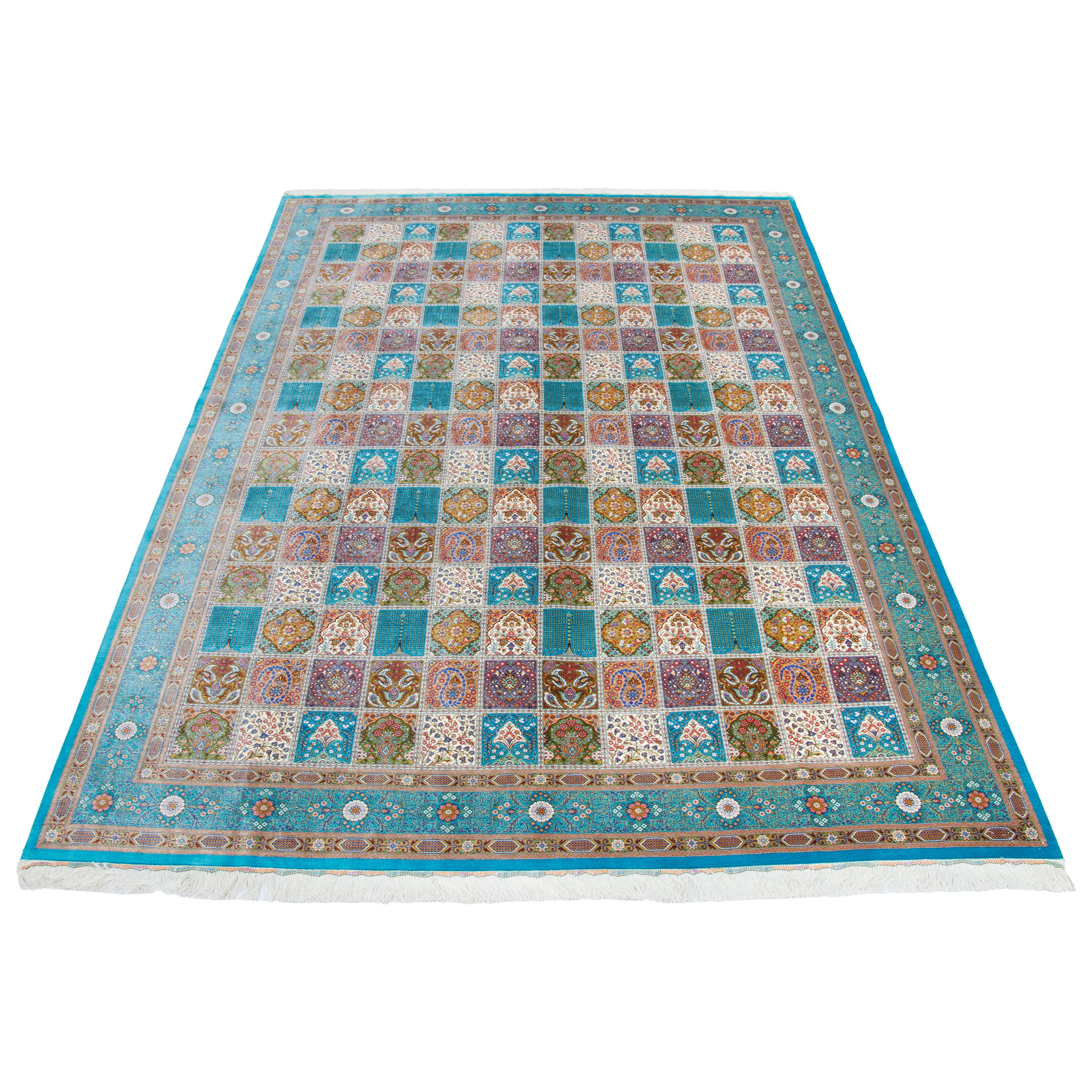 Qom Handmade Carpet — Kheshti | Full Silk | 245 × 345 cm | SKU 10800836