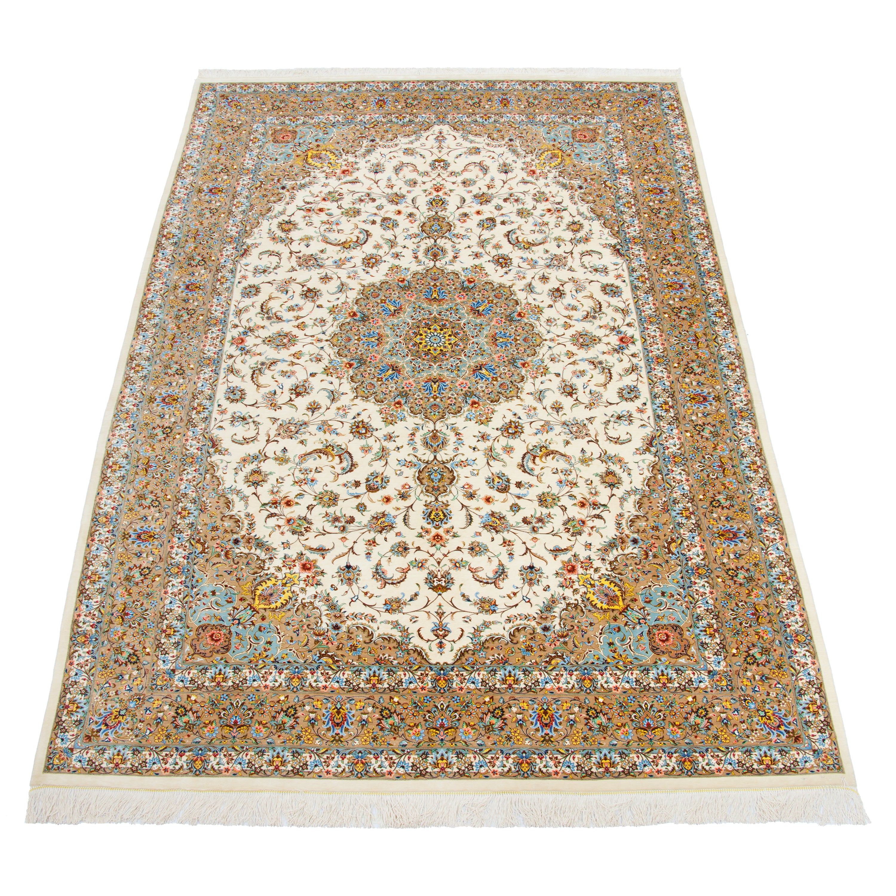 سجادة كاشان يدوية - لَجَك تُرُنج | حرير بالكامل | 200 × 295 سم | SKU 10501065