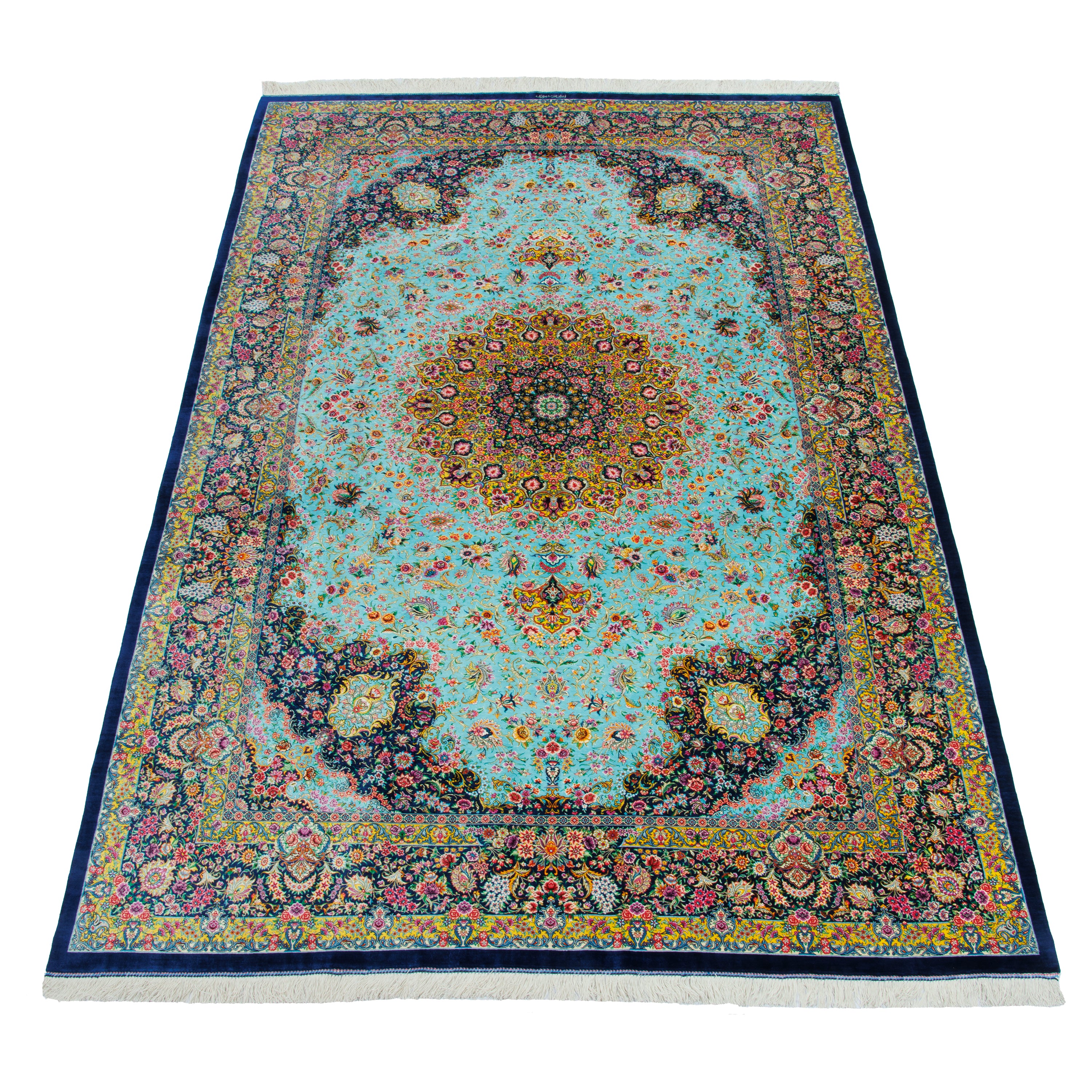 Qom Handmade Carpet — Lachak Toranj | Full Silk | 192 × 290 cm | SKU 10501084