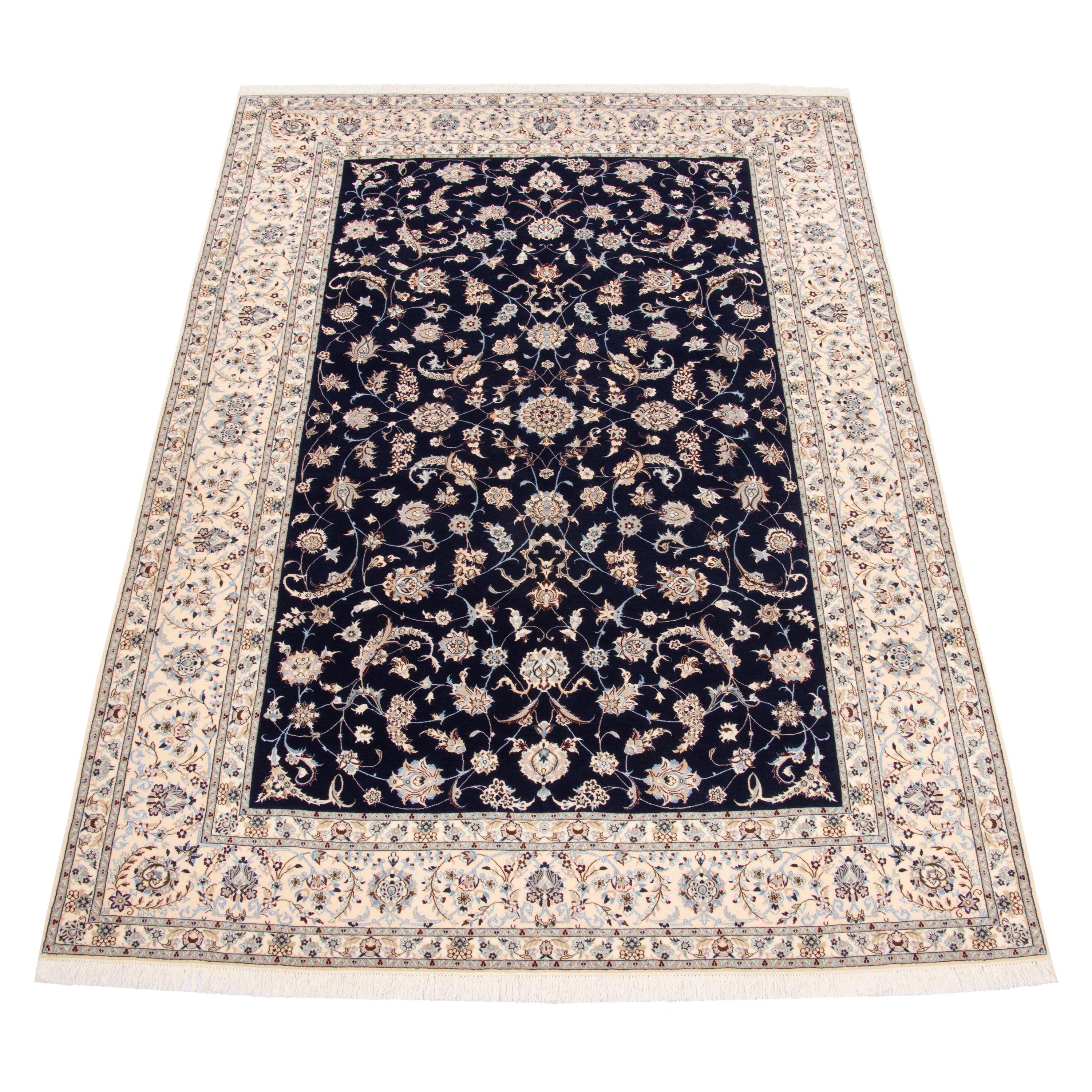 Nain Handmade Carpet — Afshan | Silk Pile / Wool Warp | 206 × 304 cm | SKU 10601107