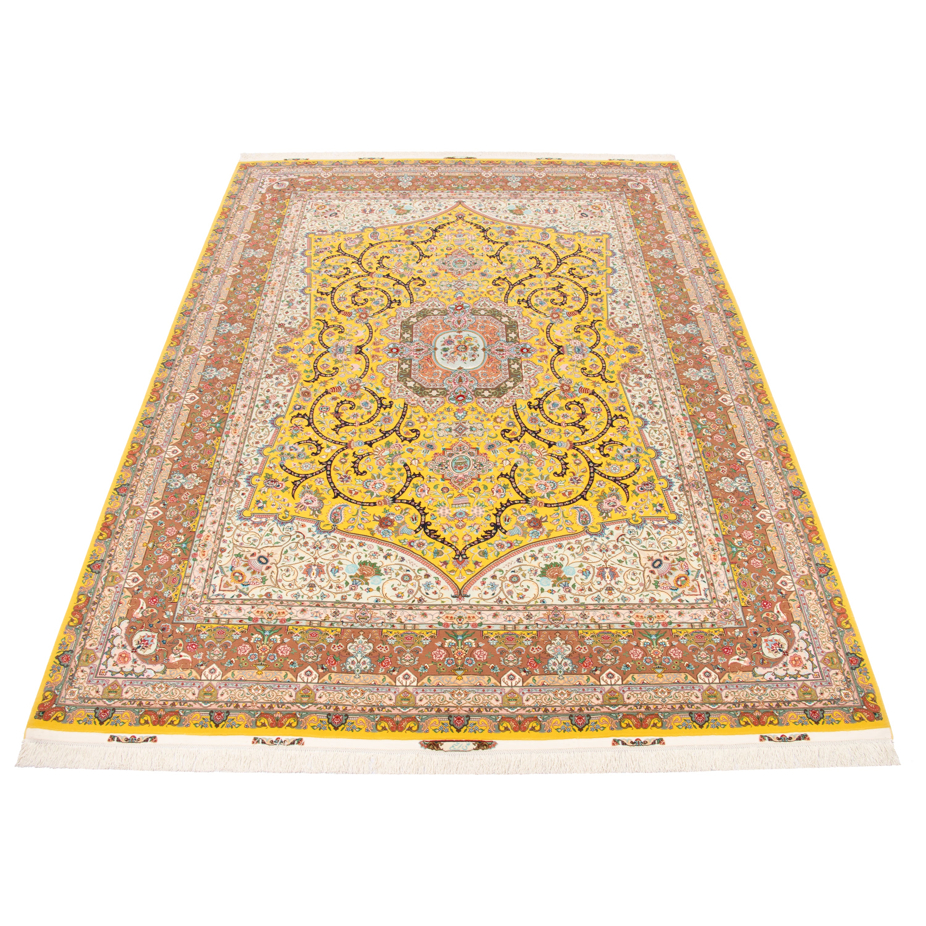 Tabriz Handmade Carpet — Lachak Toranj | Silk Pile / Silk Warp | 297 × 404 cm | SKU 11200662