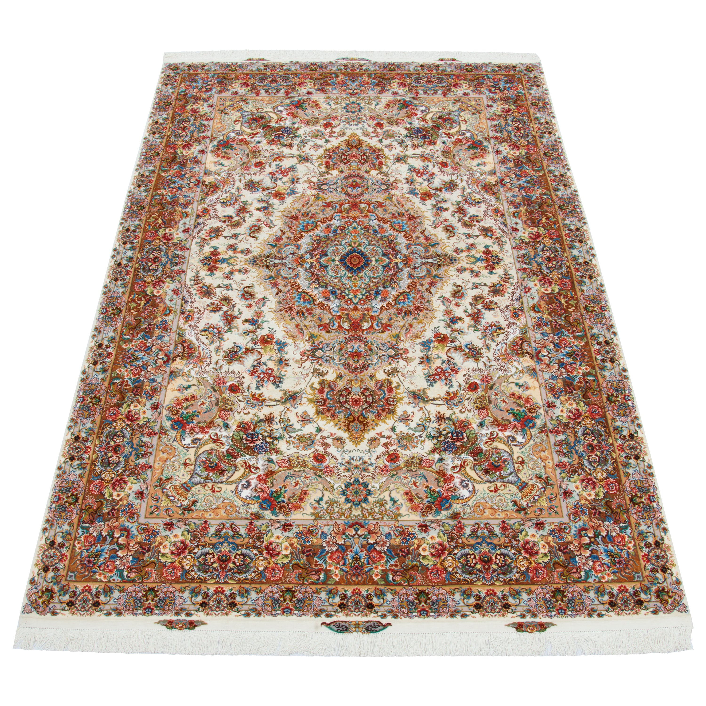 Tabriz Handmade Carpet — Lachak Toranj | Silk Pile / Silk Warp | 200 × 302 cm | SKU 10600963