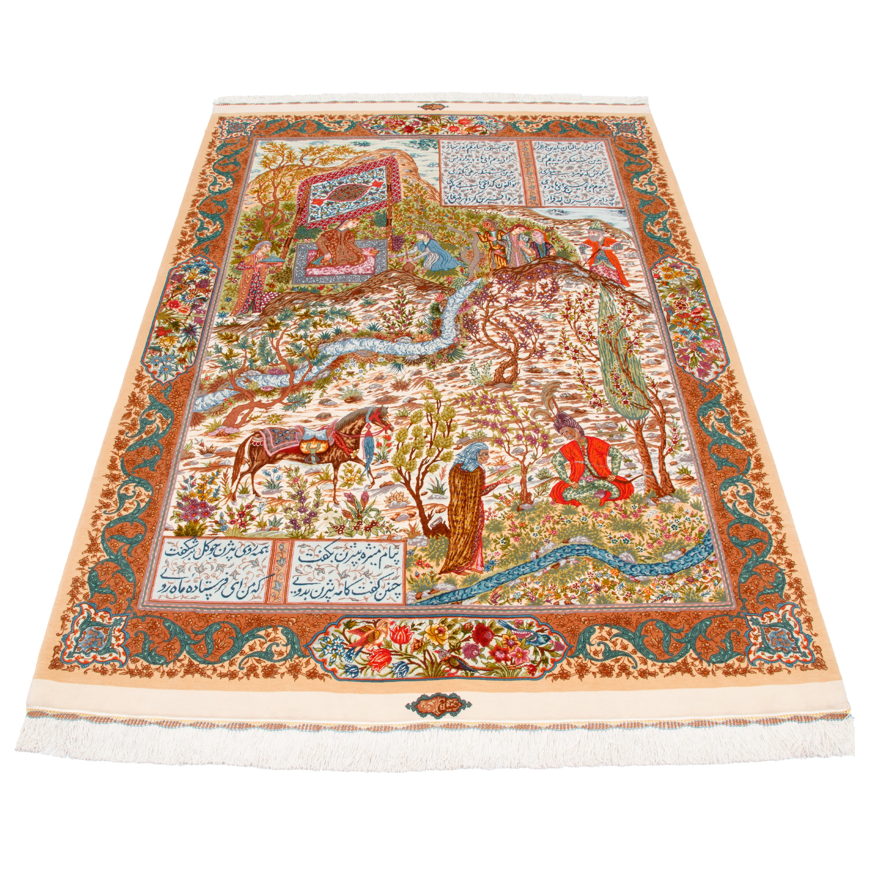 Tabriz Handmade Carpet — Sarasar | Silk Pile / Silk Warp | 220 × 150 cm | SKU 10300563