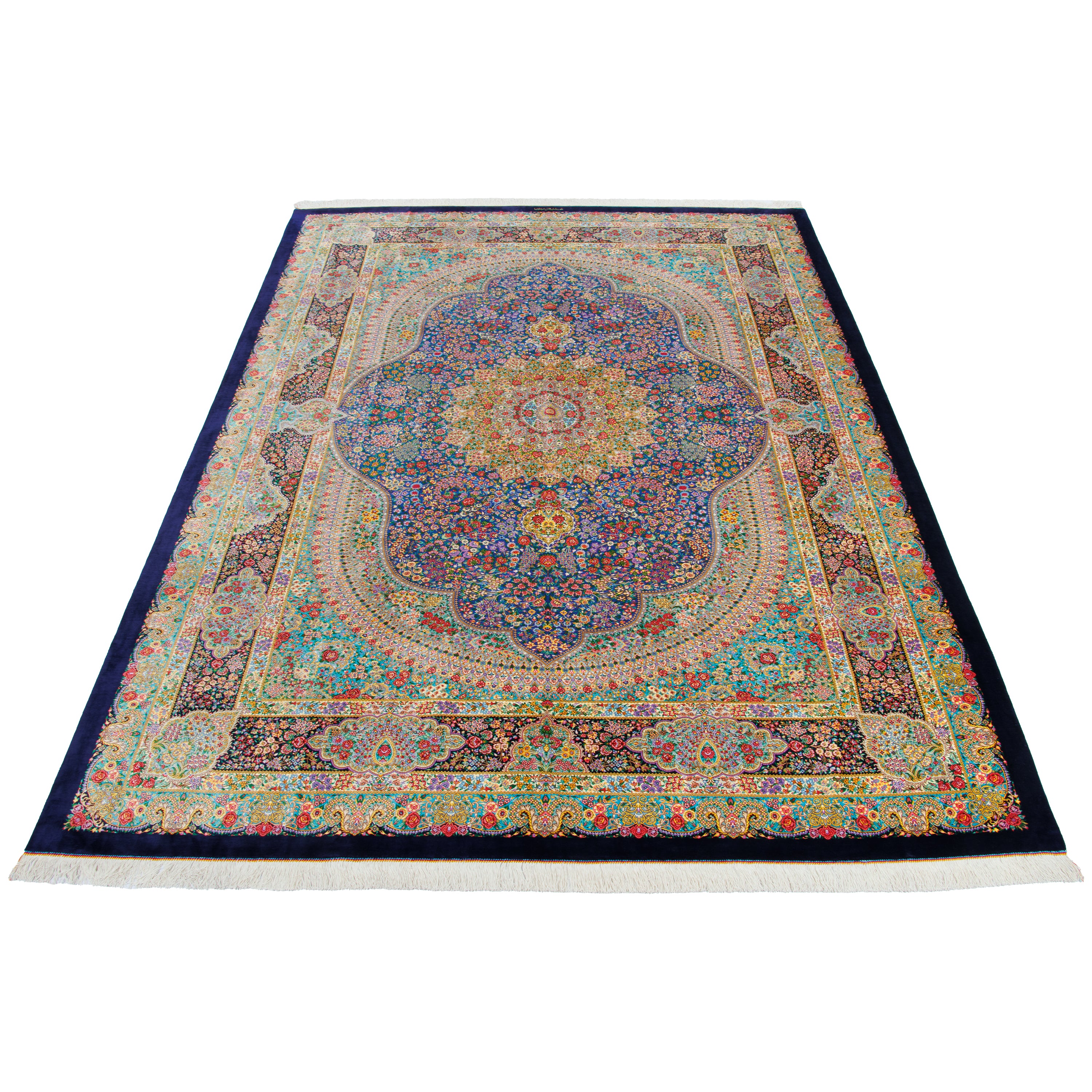 Qom Handmade Carpet — Lachak Toranj | Full Silk | 250 × 345 cm | SKU 10800829