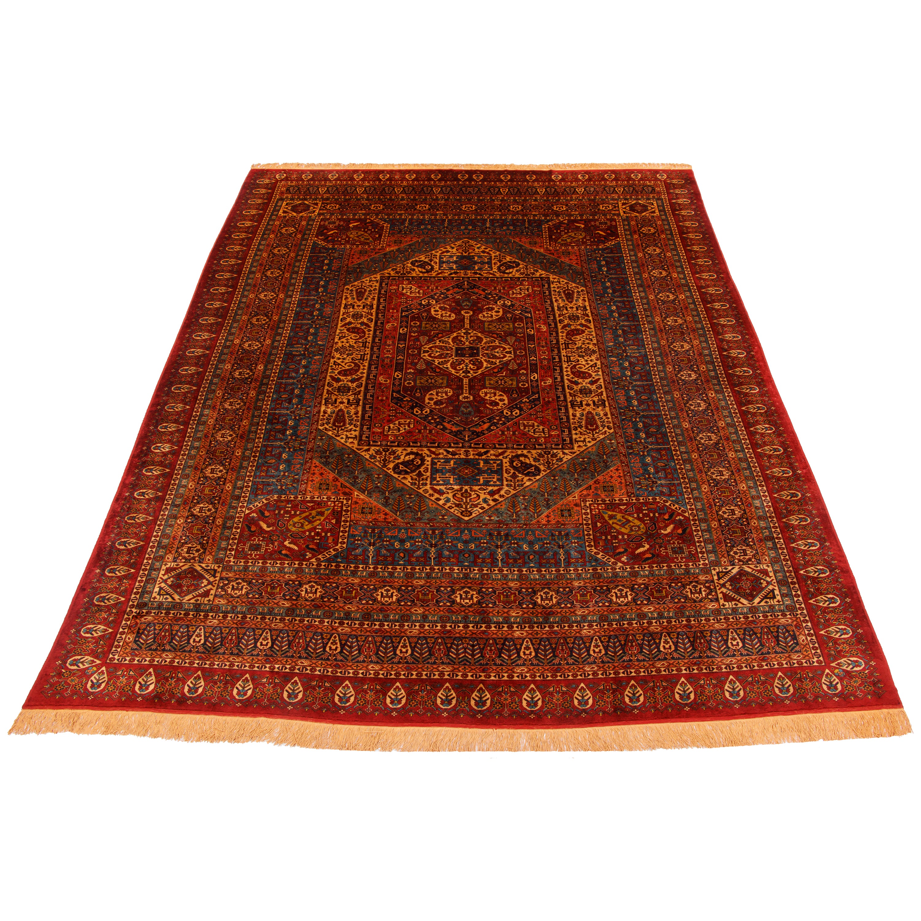 Sarakhs Handmade Carpet — Lachak Toranj | Full Silk | 300 × 390 cm | SKU 11100631