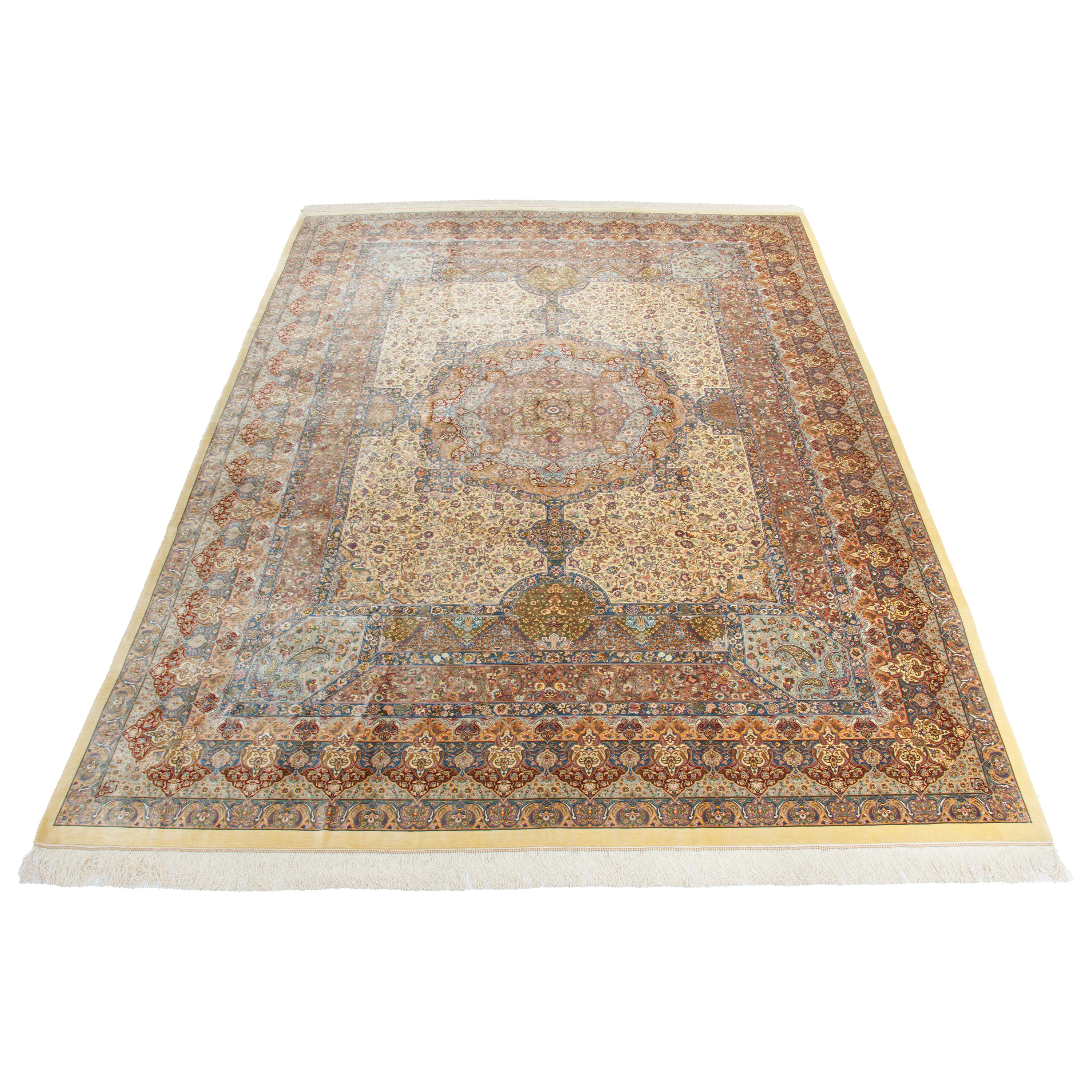 Qom Handmade Carpet — Lachak Toranj | Full Silk | 293 × 395 cm | SKU 11101453