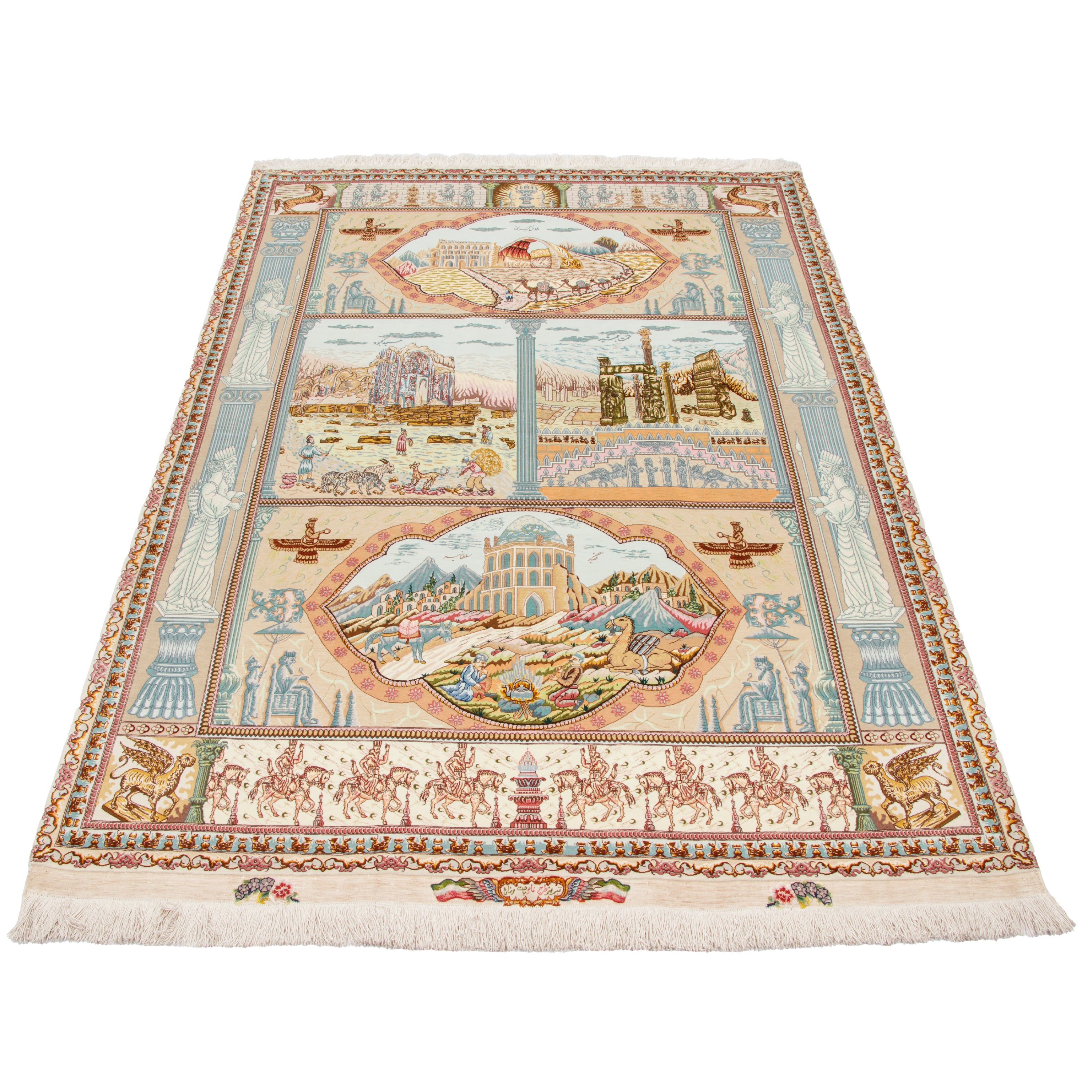 Tabriz Handmade Carpet — Ghabi | Silk Pile / Silk Warp | 160 × 220 cm | SKU 10300494