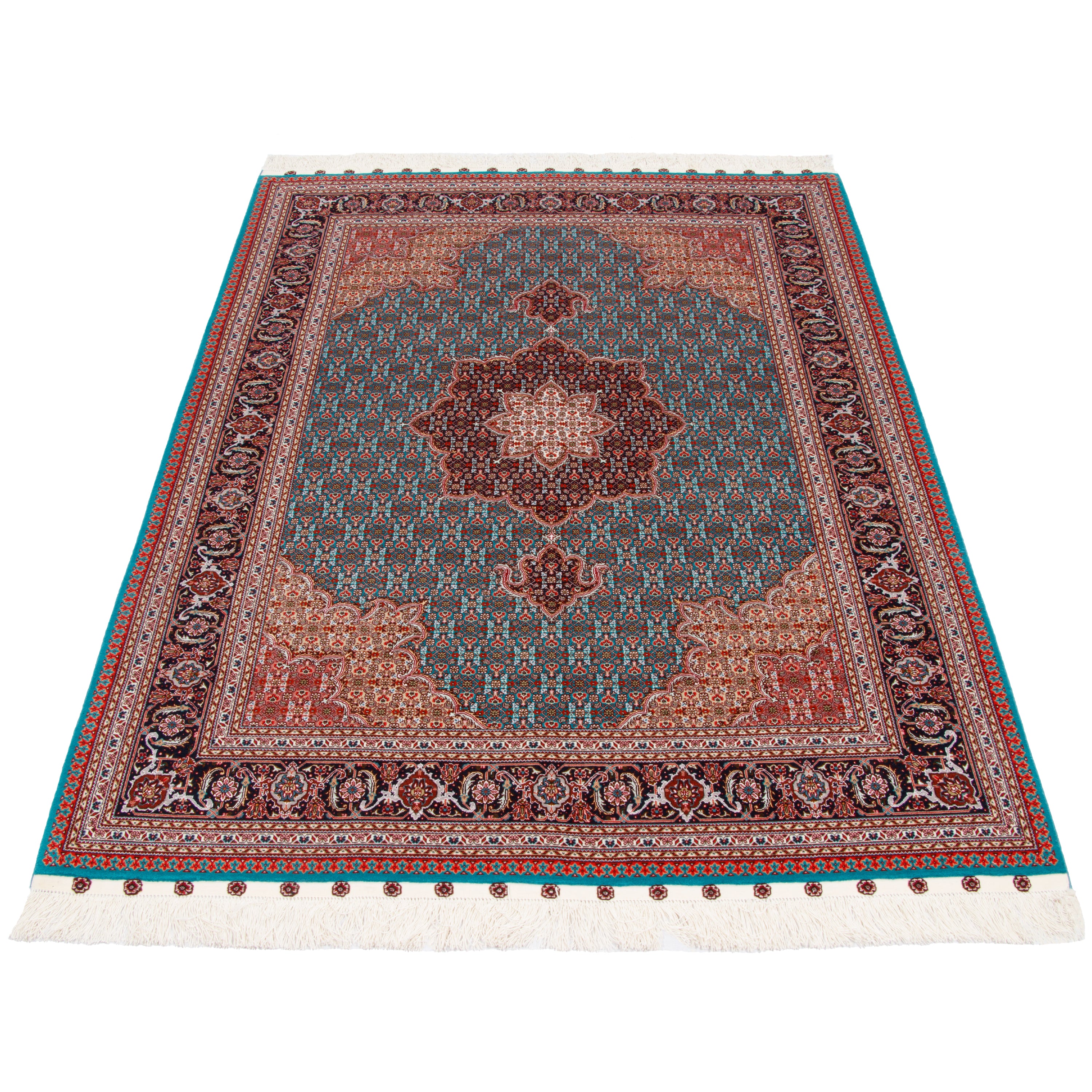 Tabriz Handmade Carpet — Lachak Toranj | Silk Pile / Silk Warp | 154 × 205 cm | SKU 10300524