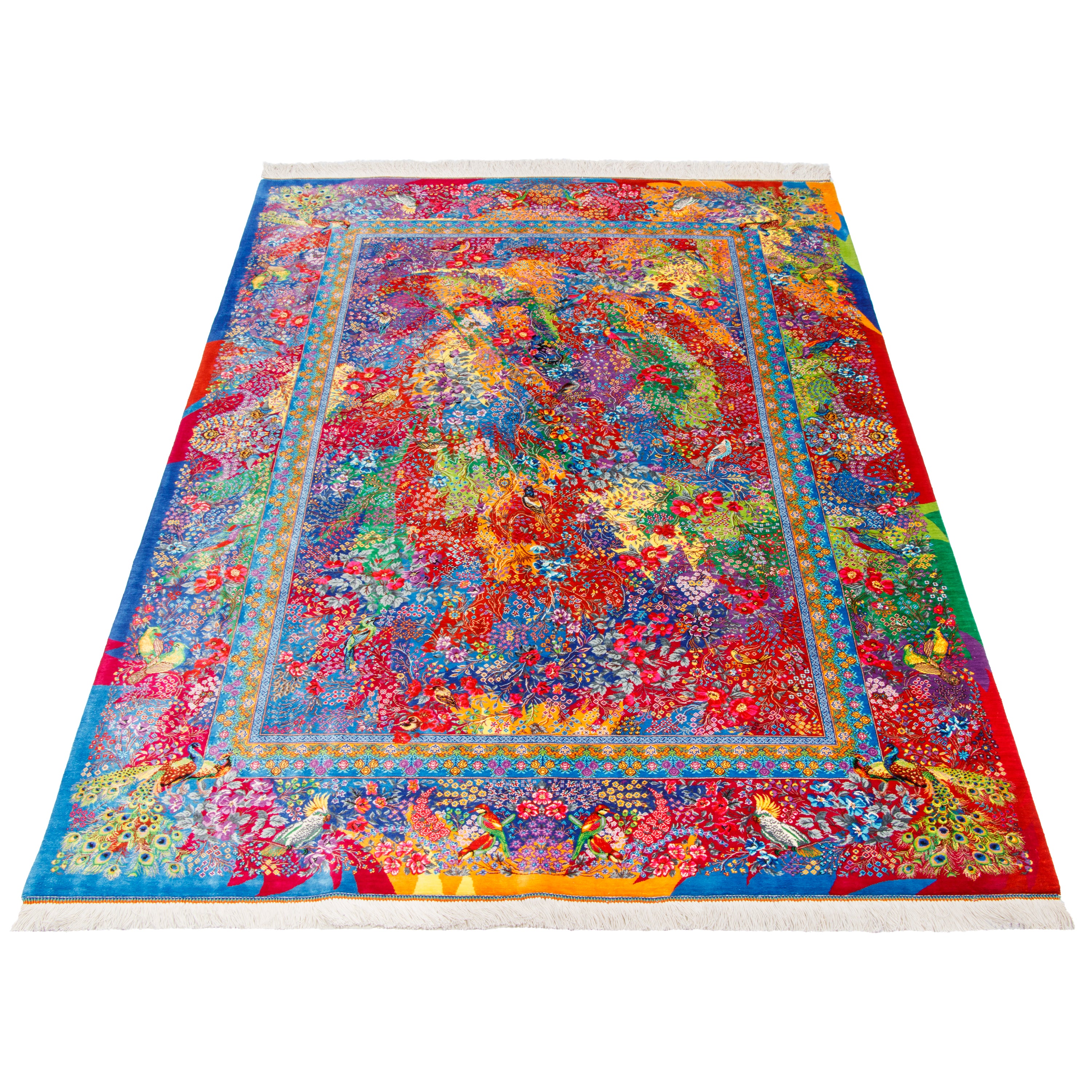 Qom Handmade Carpet — Sarasar | Full Silk | 136 × 200 cm | SKU 10200459