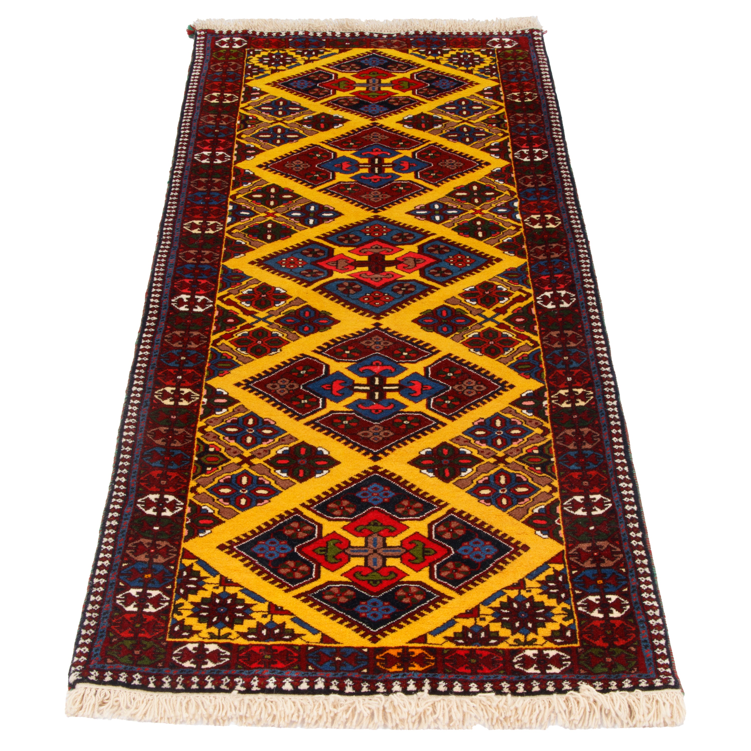 Bakhtiari Handmade Carpet — Chand Toranj | Full Wool | 77 × 196 cm | SKU 10100540