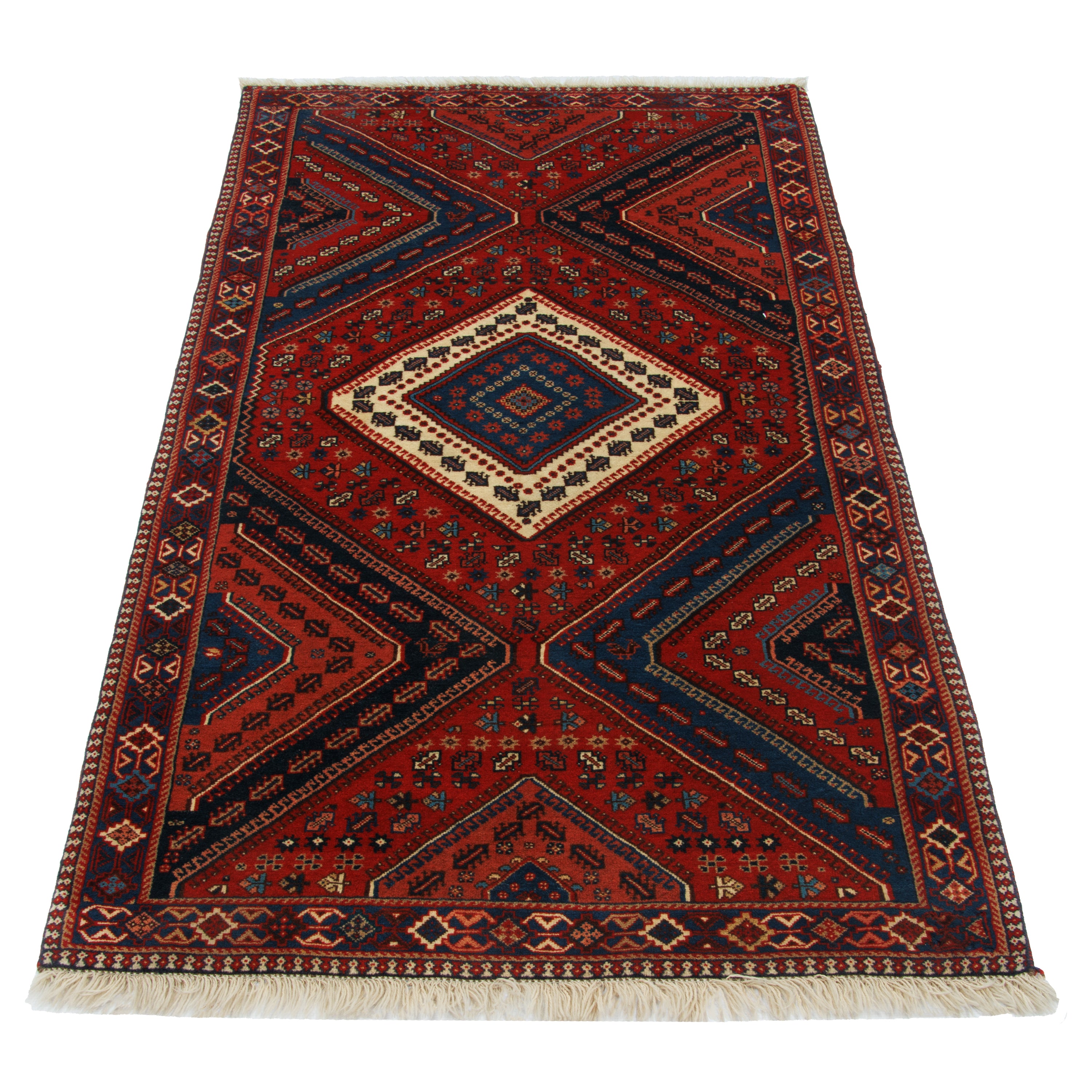 Shiraz Handmade Carpet — Kheshti | Full Wool | 103 × 200 cm | SKU 10201477