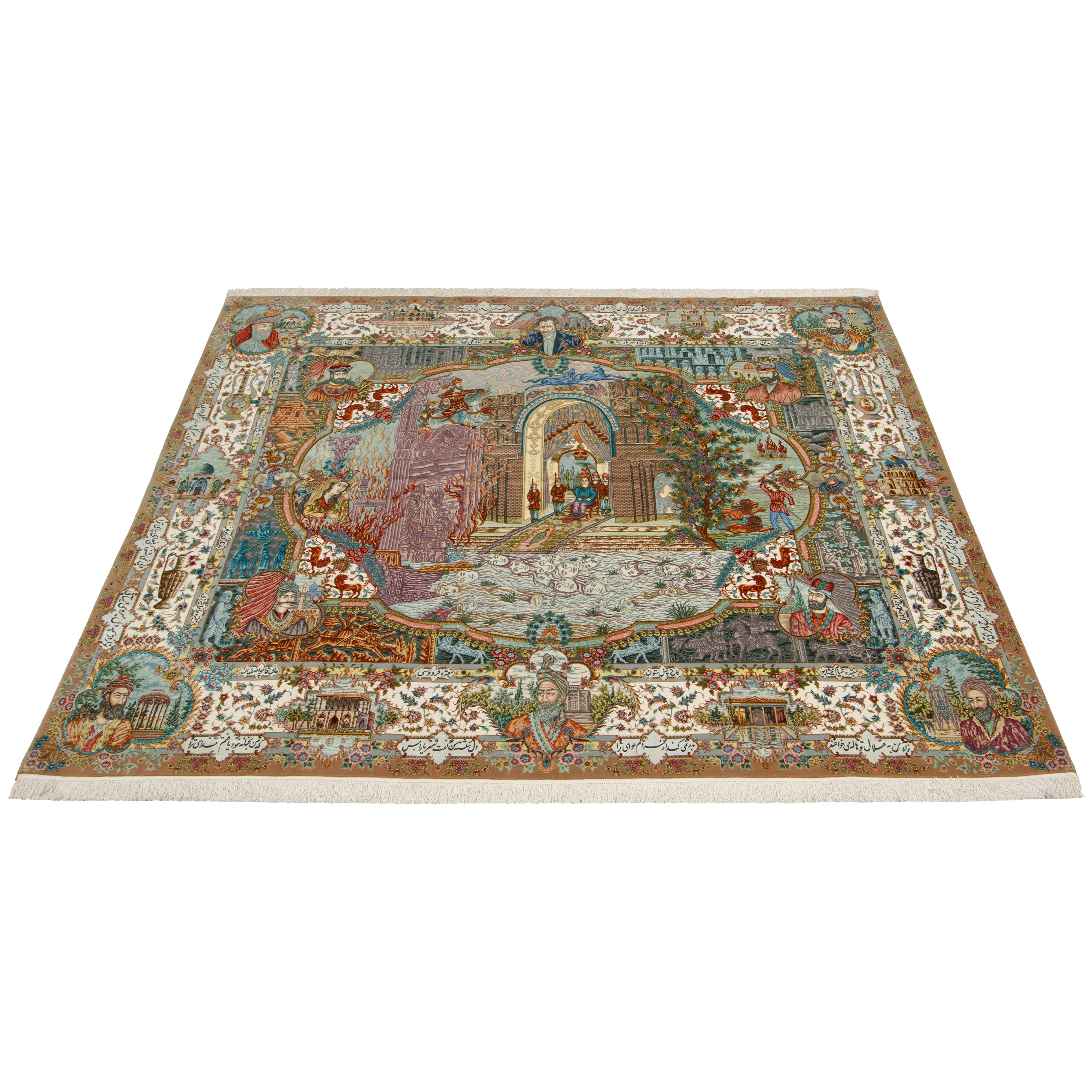 Tabriz Handmade Carpet — Sarasar | Silk Pile / Silk Warp | 240 × 290 cm | SKU 10600586