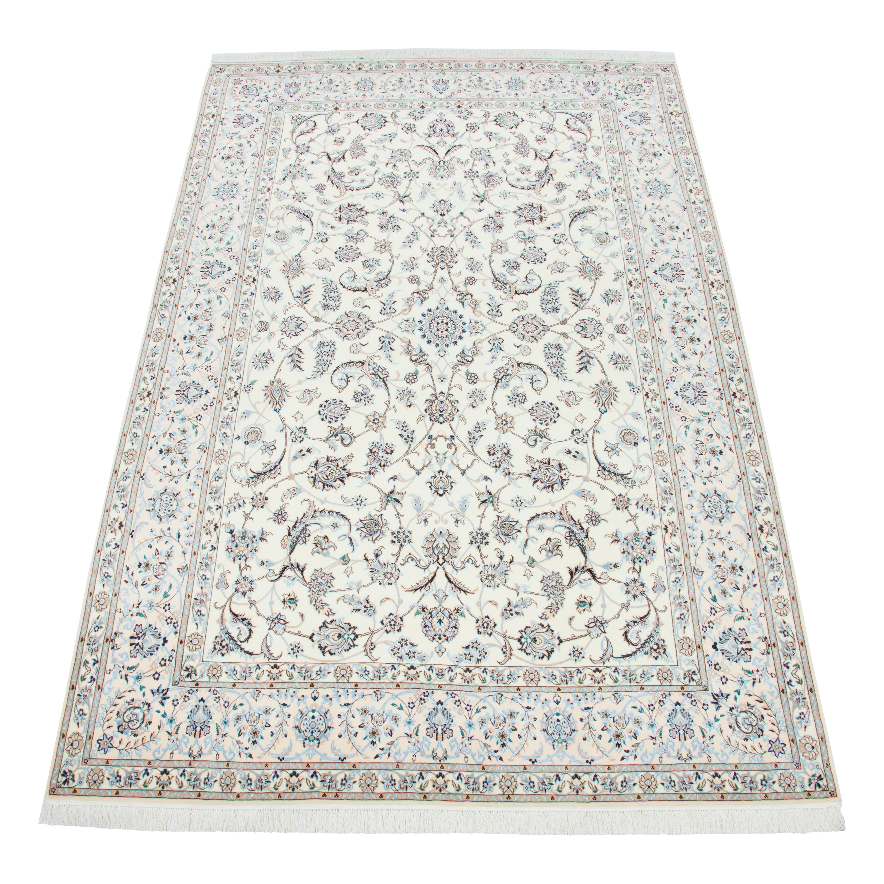 Nain Handmade Carpet — Afshan | Silk Pile / Wool Warp | 200 × 320 cm | SKU 10601098