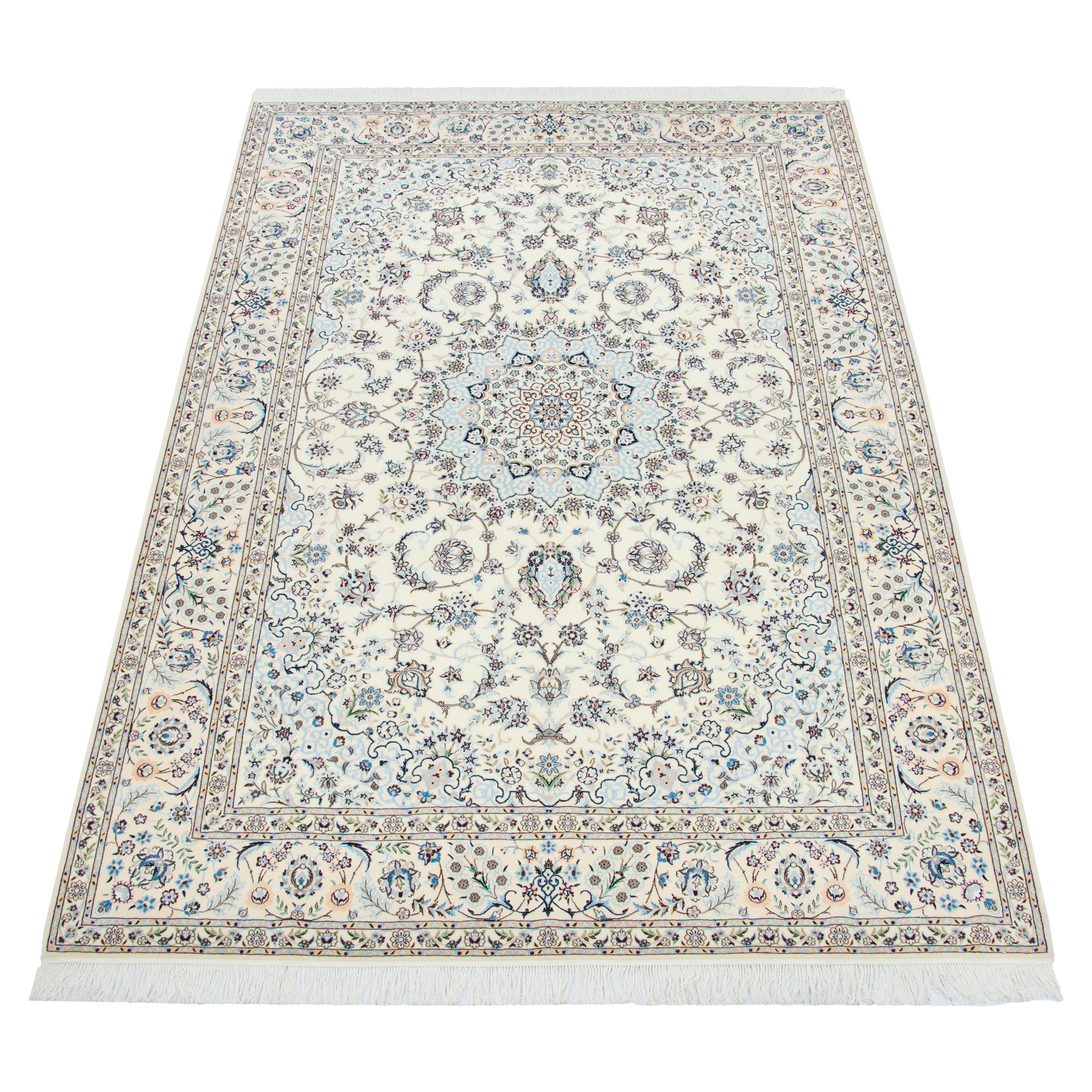 سجادة نايين اليدوية — لَجَك تُرُنج | وبر حريري / سداء صوفي | 200 × 300 سم | رمز المنتج 10601095