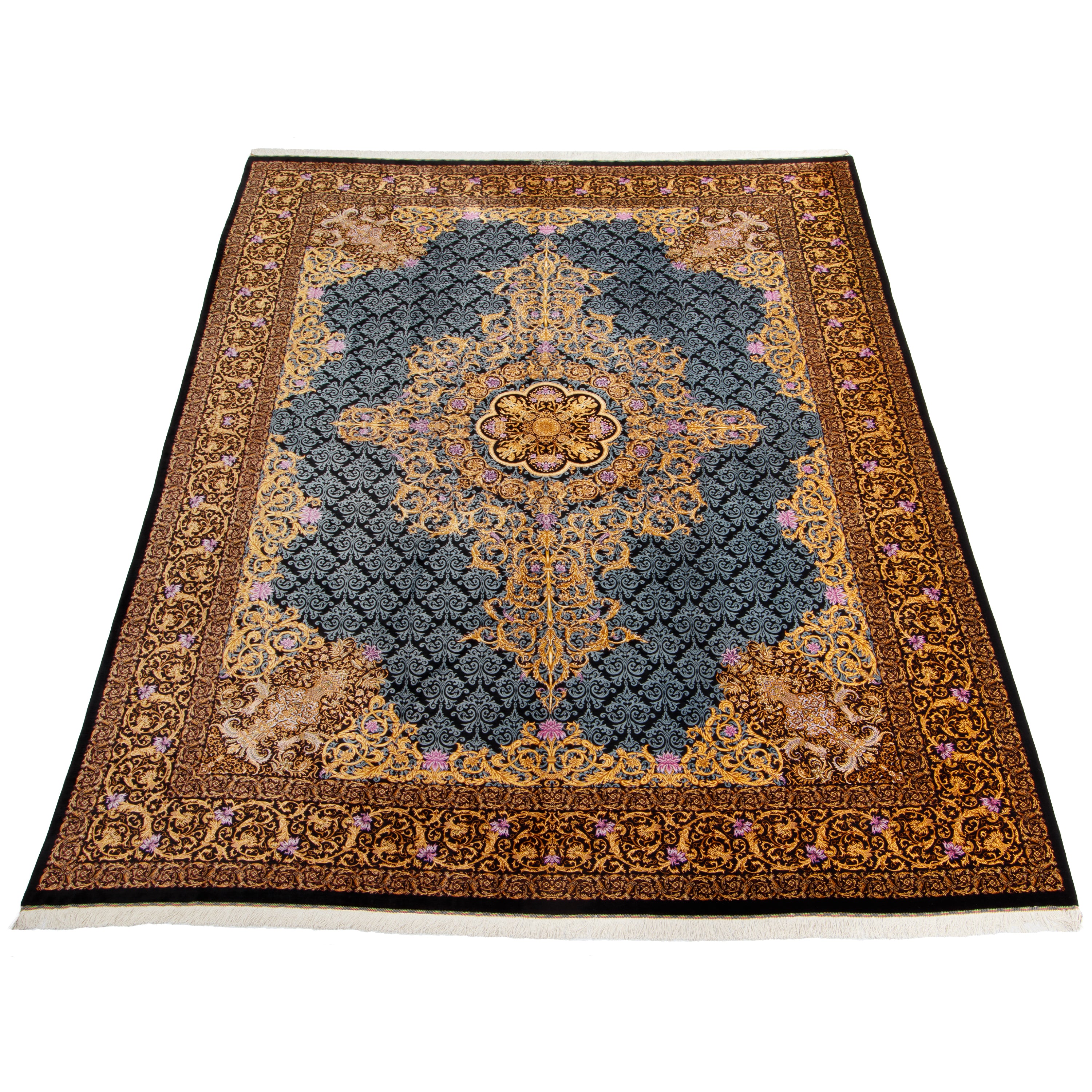 Qom Handmade Carpet — Lachak Toranj | Full Silk | 302 × 400 cm | SKU 11200617