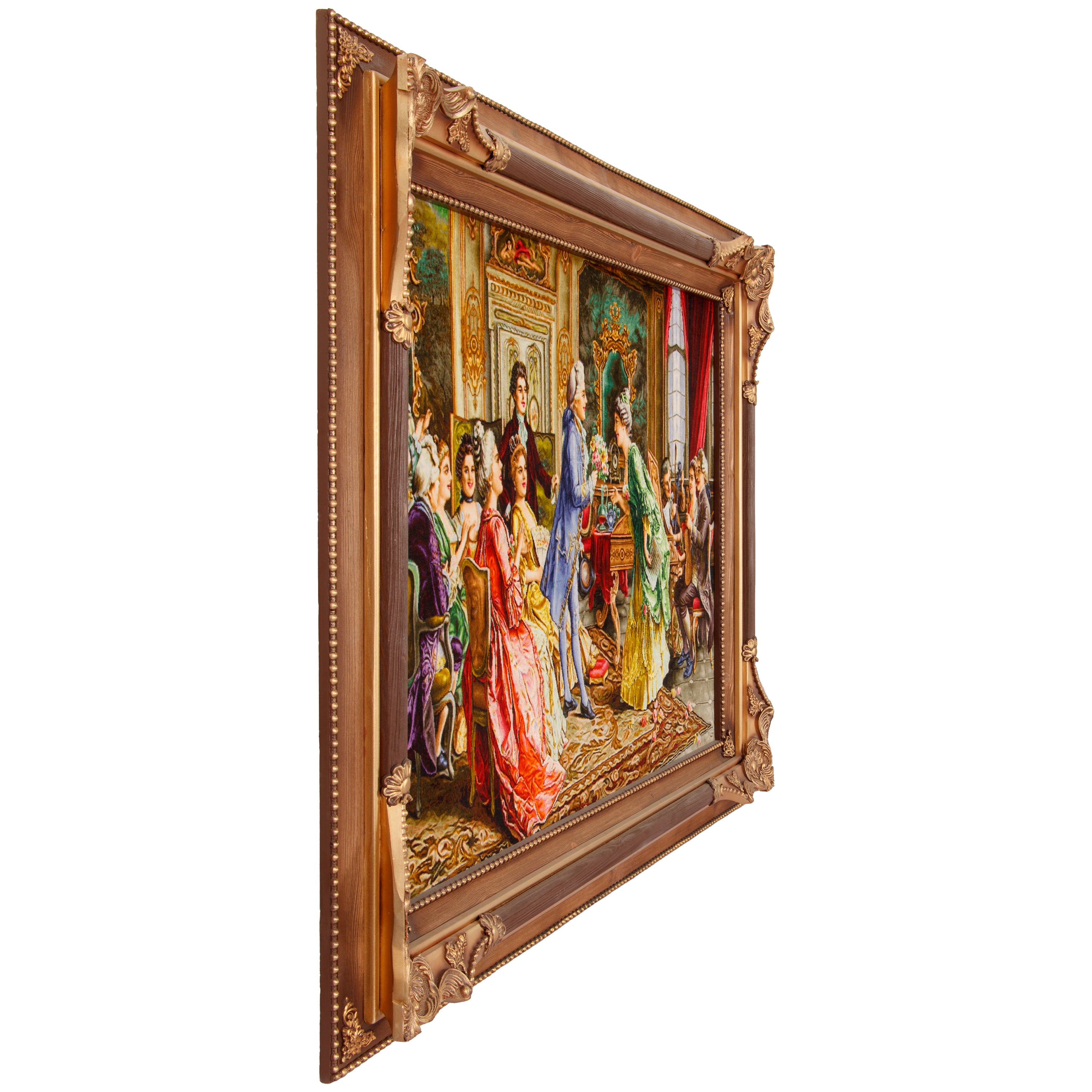 لوحة فنية جدارية لسجاد تبريز اليدوي — ساراسار | وبر حريري / سدى حريري | 127 × 85 سم | رمز المنتج 70100917