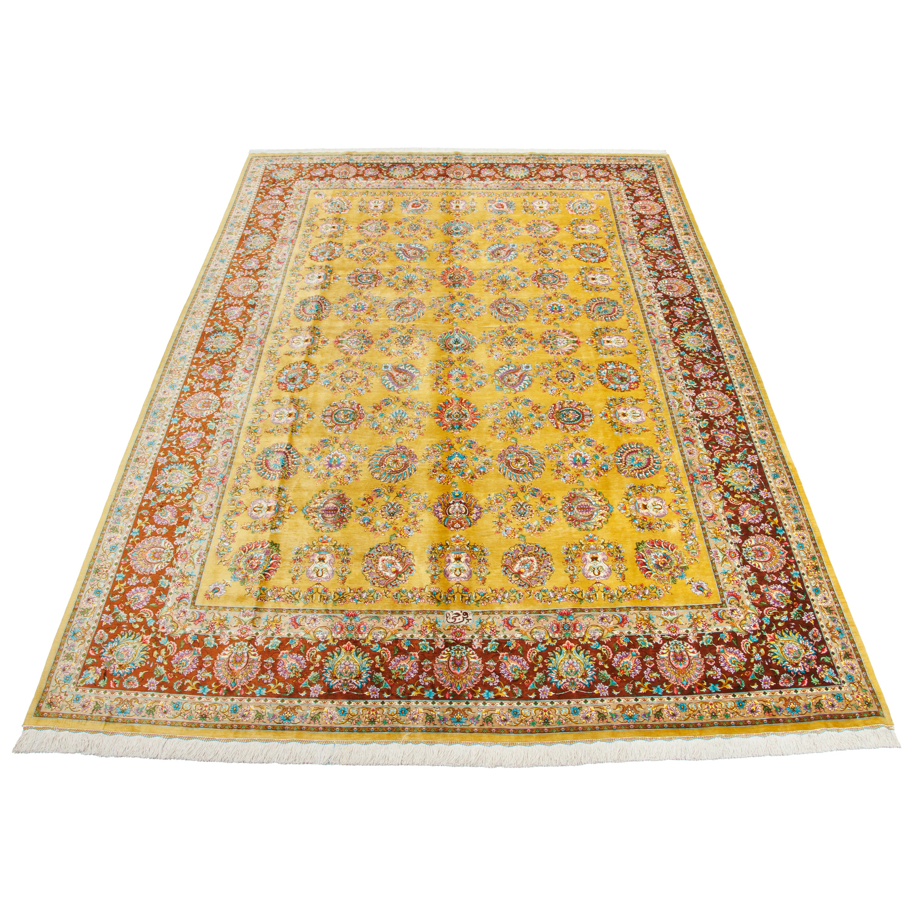 Tabriz Handmade Carpet — Afshan | Full Silk | 293 × 413 cm | SKU 11200666