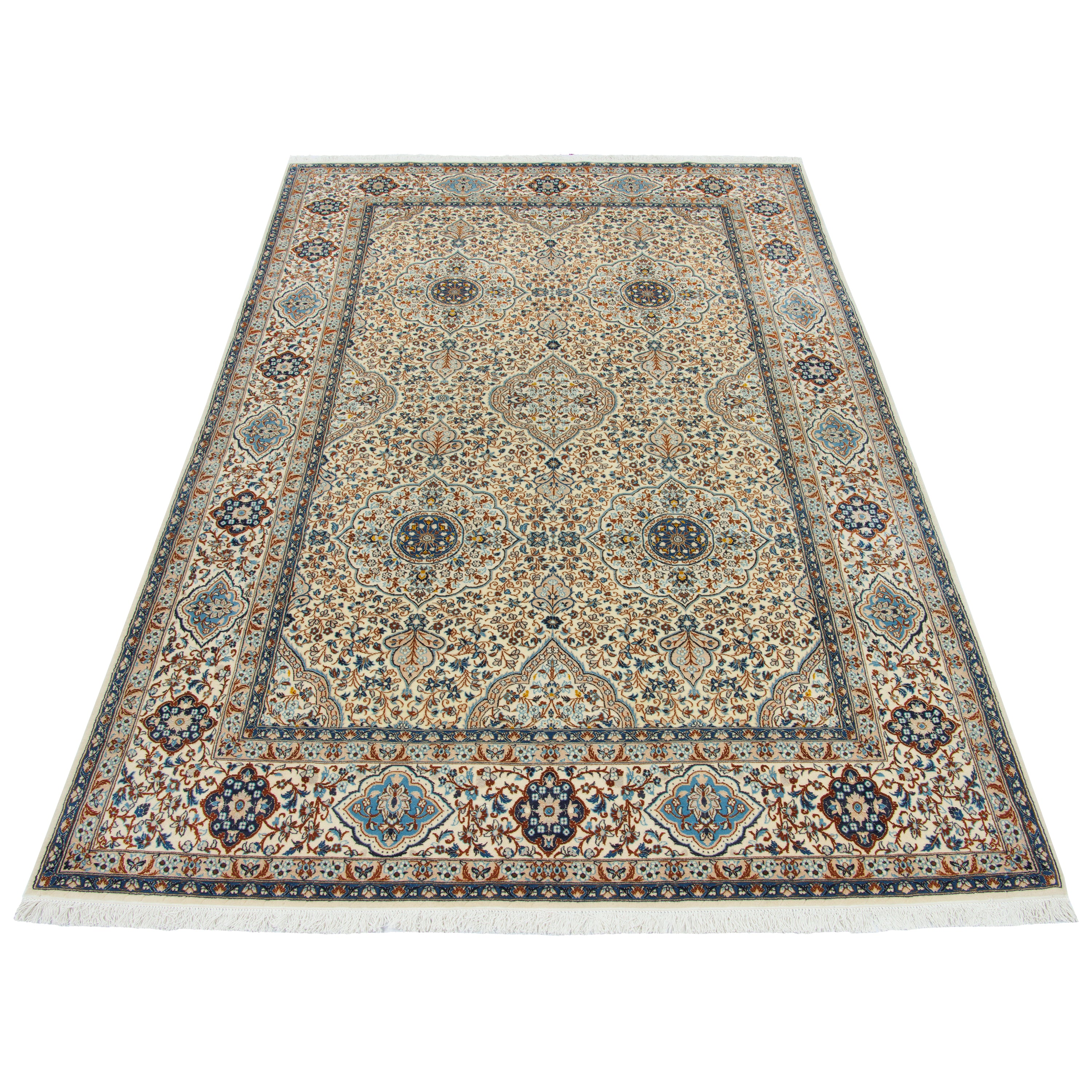 Nain Handmade Carpet — Sarasar | Silk Pile / Cotton Warp | 205 × 338 cm | SKU 10600811