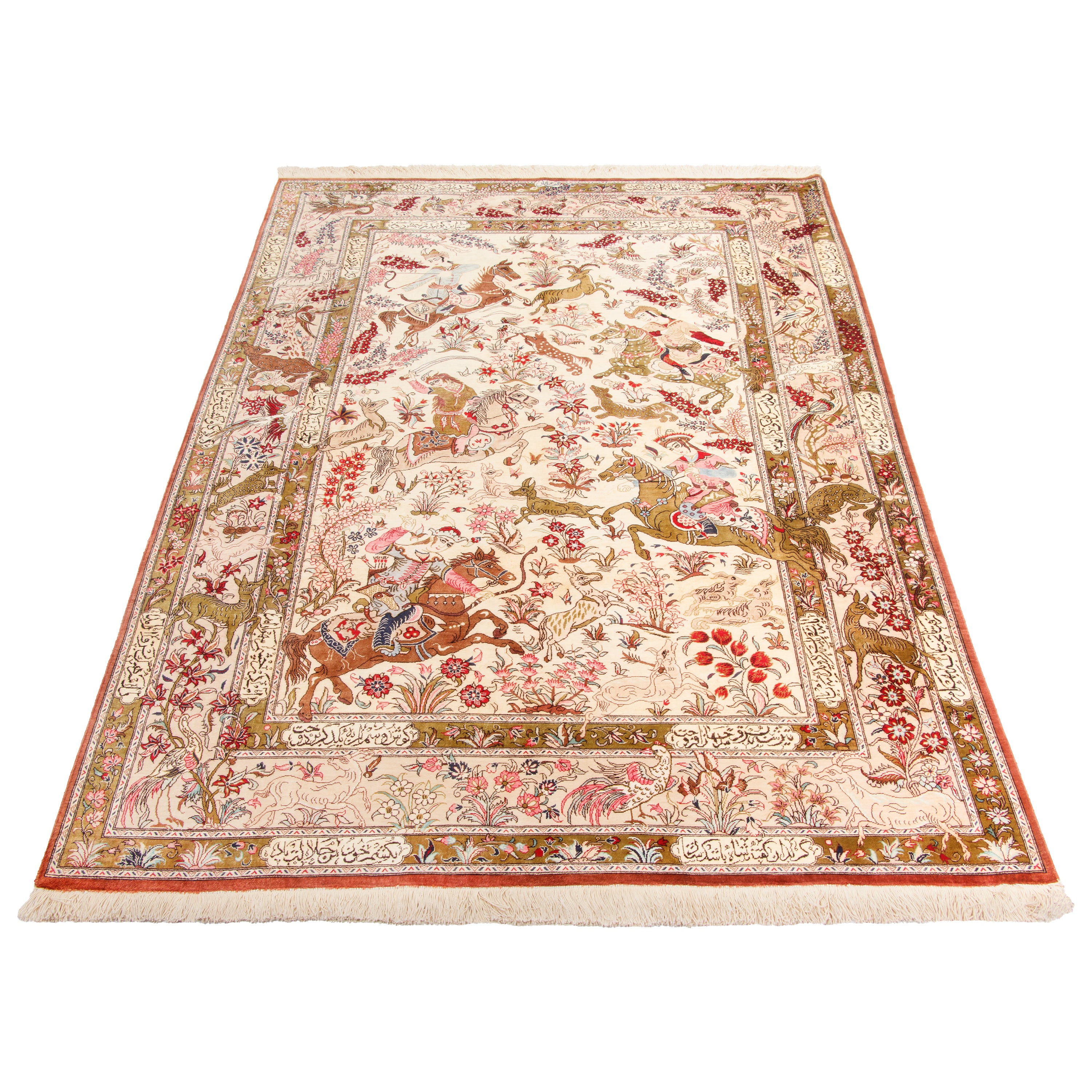 Qom Handmade Carpet — Sarasar | Full Silk | 128 × 195 cm | SKU 10200474