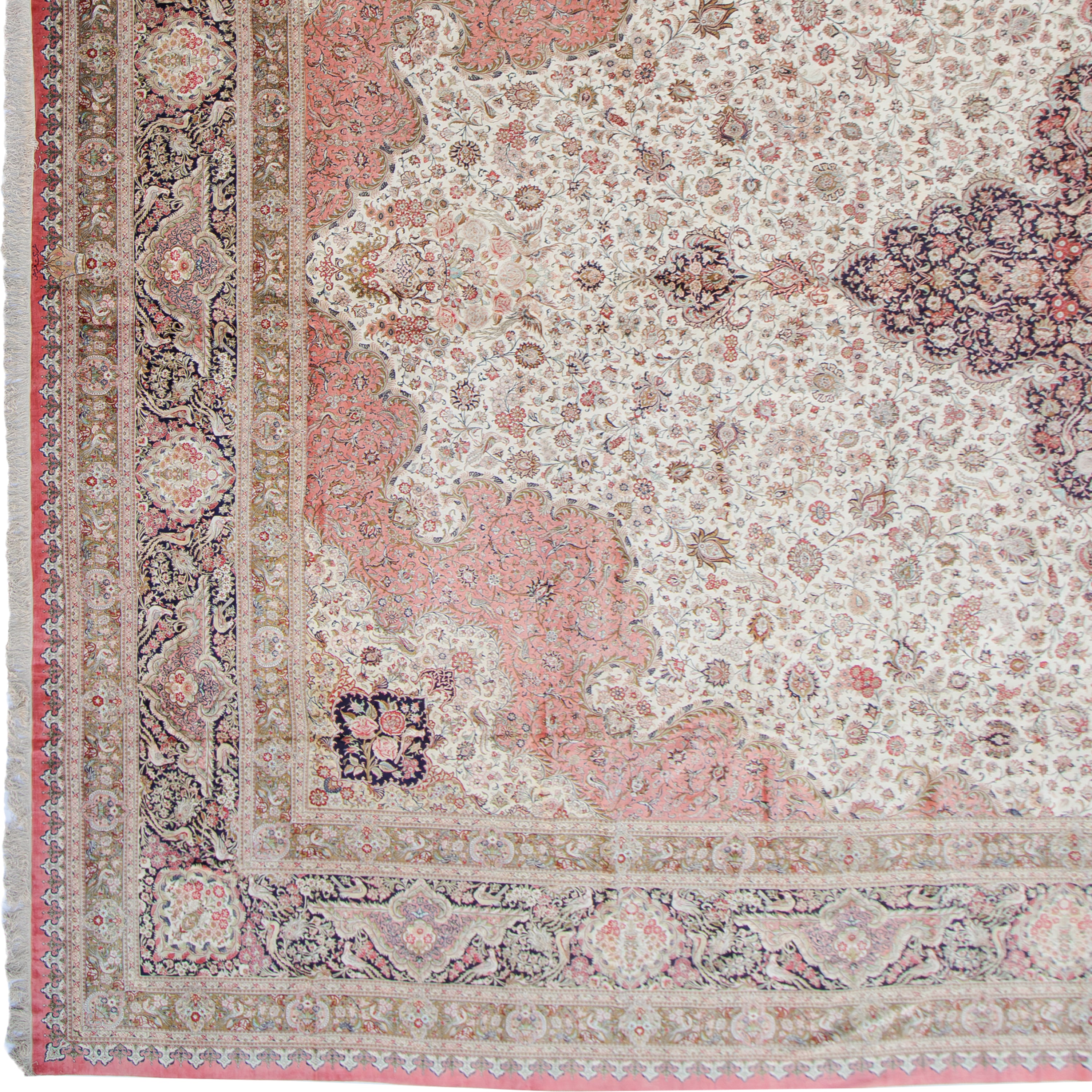 سجادة قم يدوية — لشك تورنج | حرير بالكامل | 800 × 1200 سم | رمز المنتج 19601184