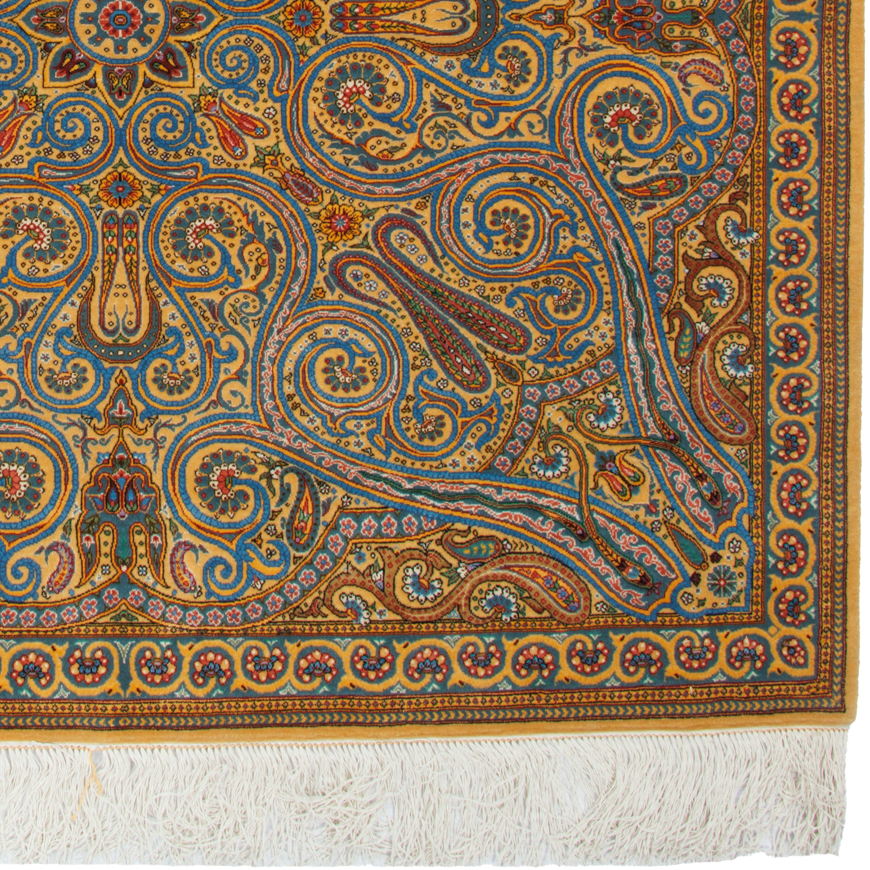 Qom Handmade Carpet — Sarasar | Full Silk | 105 × 110 cm | SKU 10101490