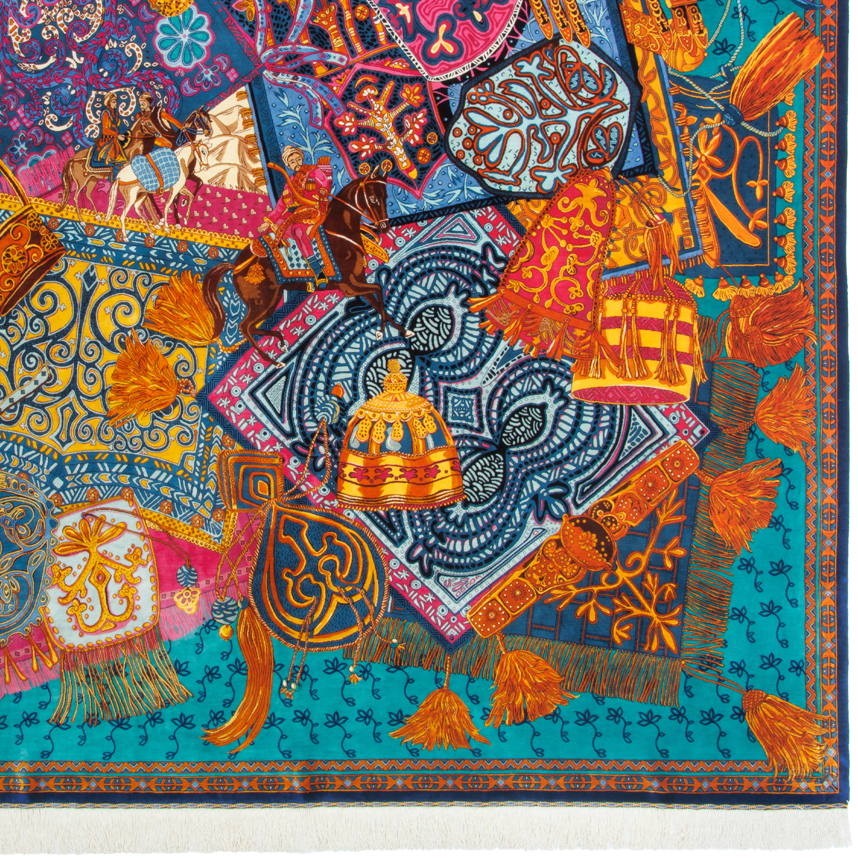 Qom Handmade Carpet — Sarasar | Full Silk | 190 × 210 cm | SKU 10300546