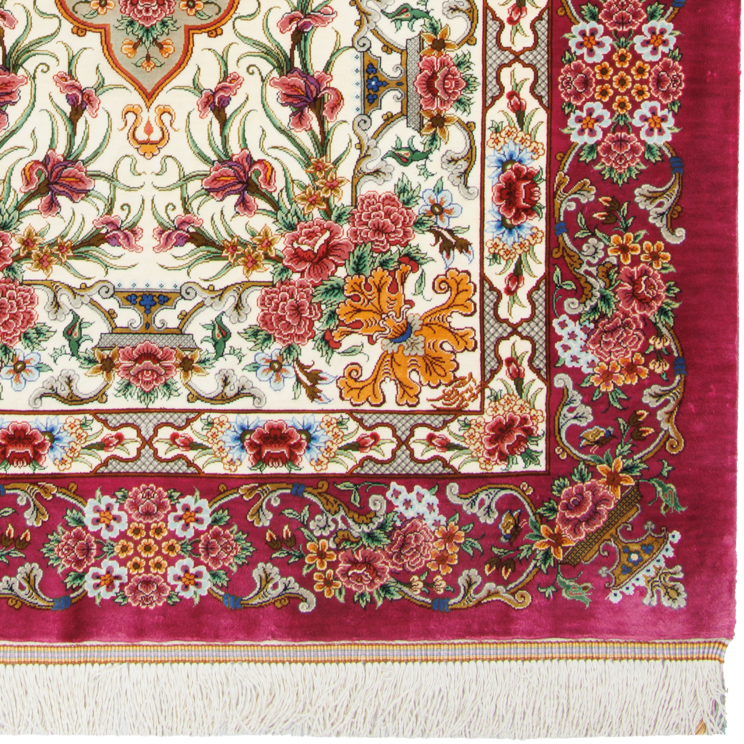 Qom Handmade Carpet — Lachak Toranj | Full Silk | 80 × 118 cm | SKU 10001487