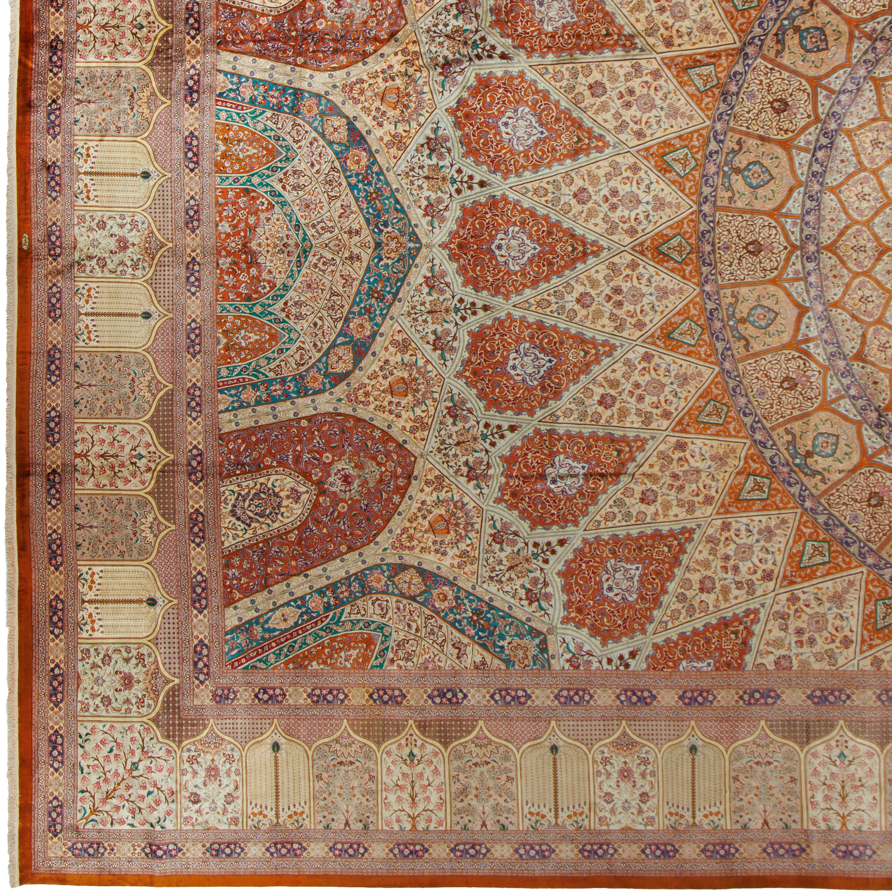 Qom Handmade Carpet — Gonbadi | Full Silk | 600 × 1000 cm | SKU 16000772