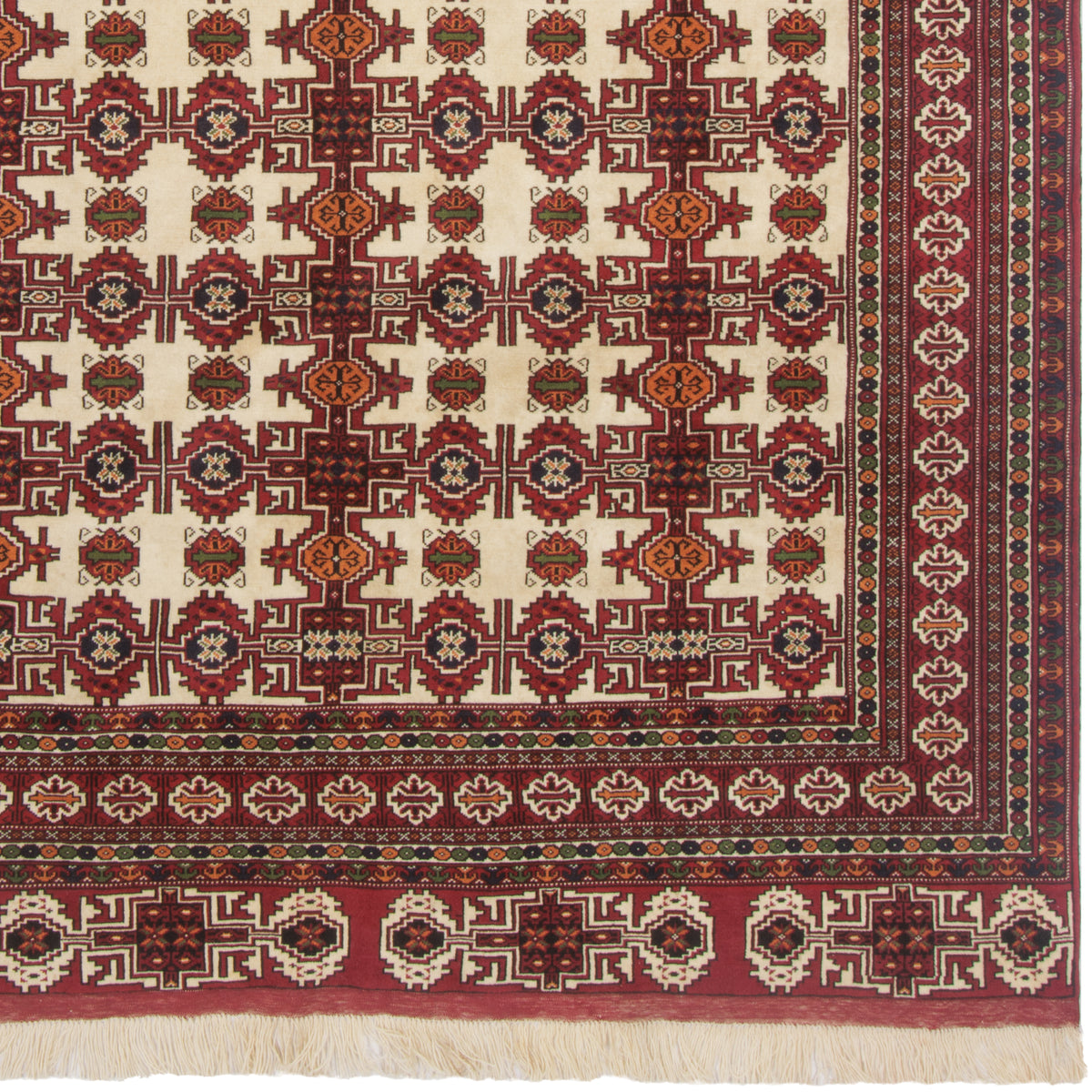 سجاد يدوي من تركمان، سراسر، صوف خالص، عاجي، 210 × 285 سم — 1016720