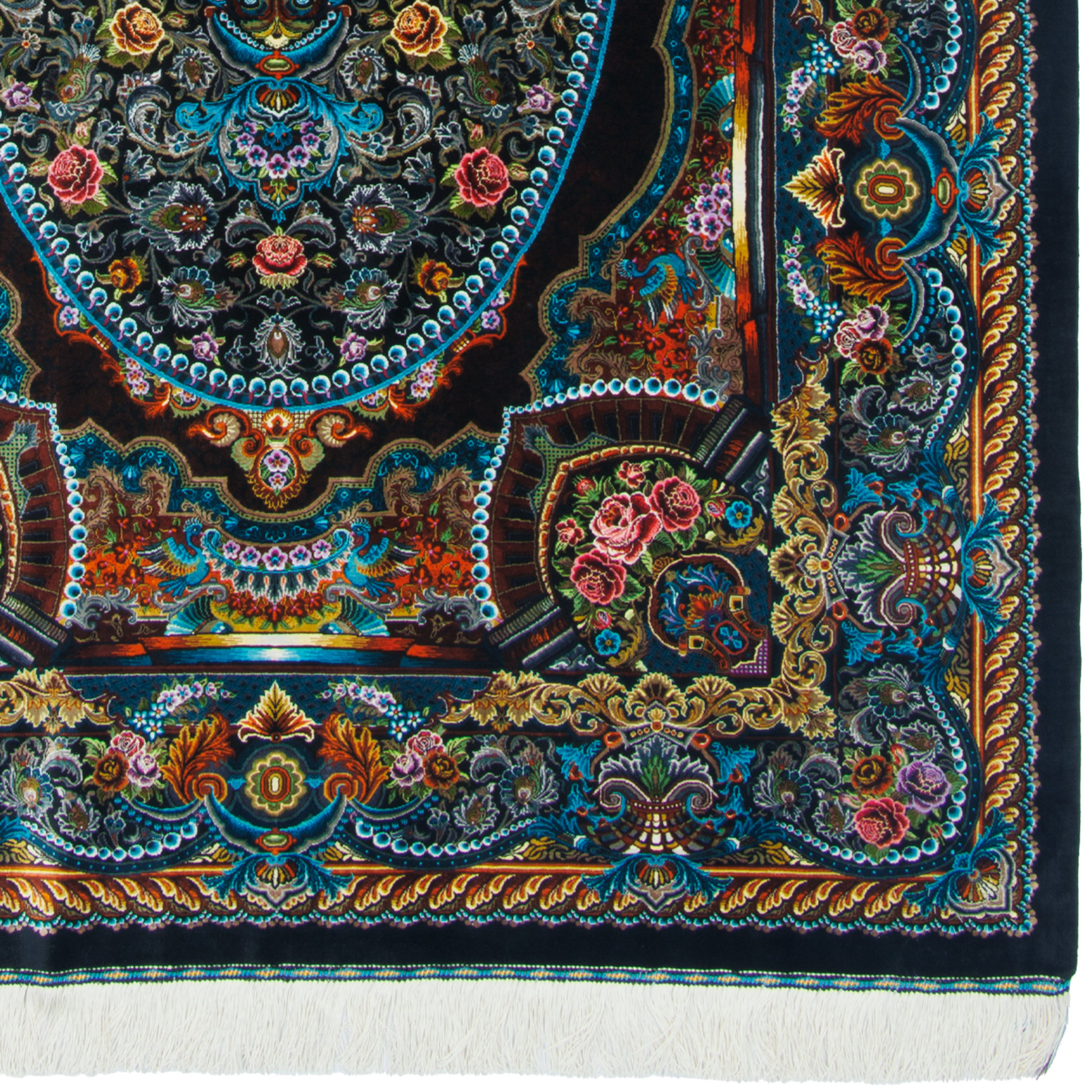 Qom Handmade Carpet — Lachak Toranj | Full Silk | 137 × 202 cm | SKU 10200433