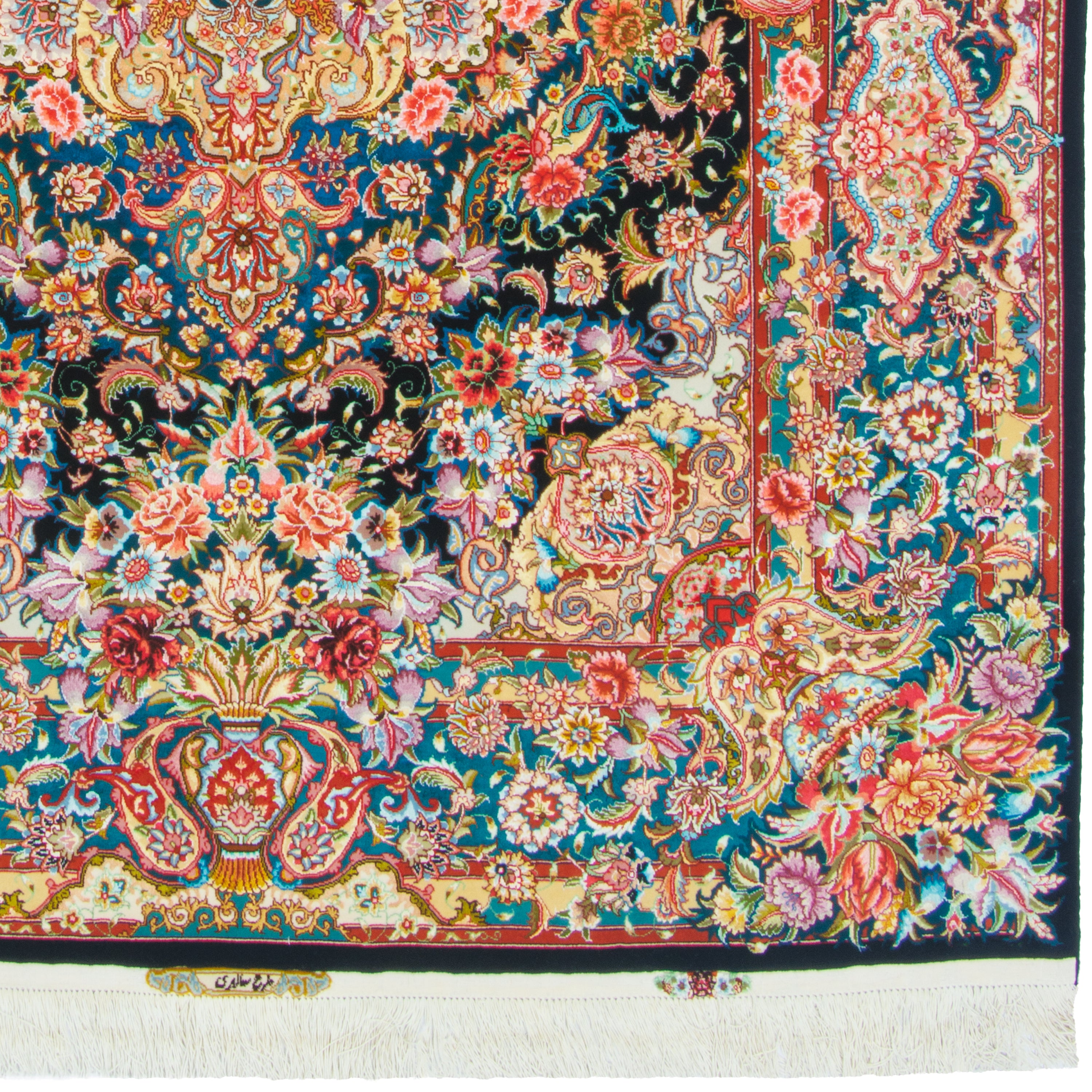 Tabriz Handmade Carpet — Lachak Toranj | Silk Pile / Silk Warp | 151 × 204 cm | SKU 10300518