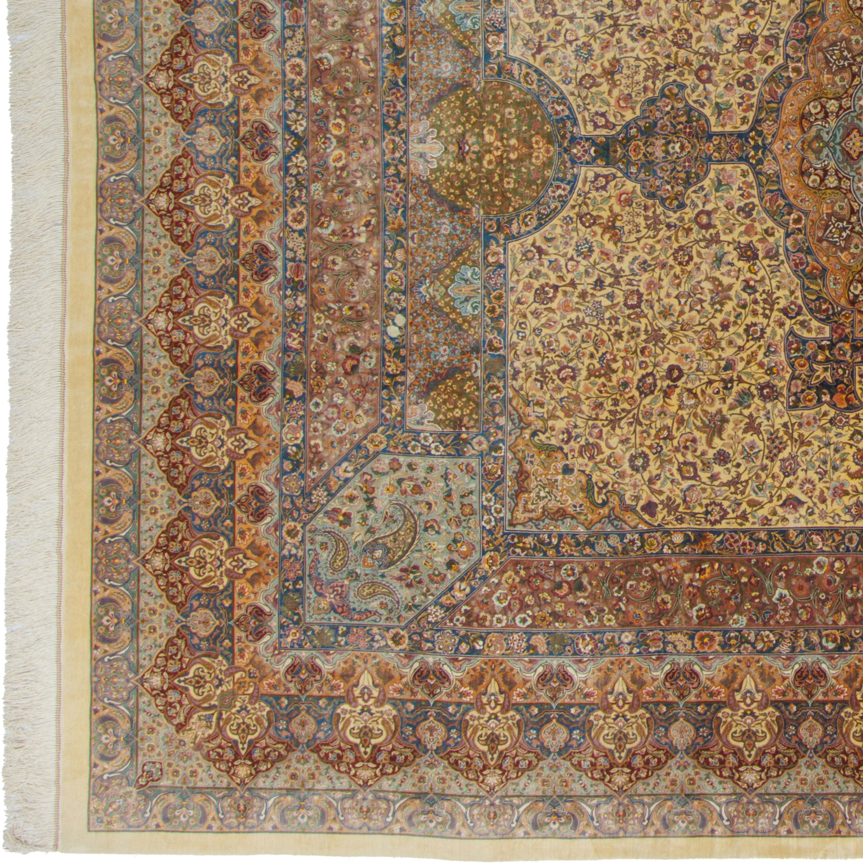 Qom Handmade Carpet — Lachak Toranj | Full Silk | 293 × 395 cm | SKU 11101453