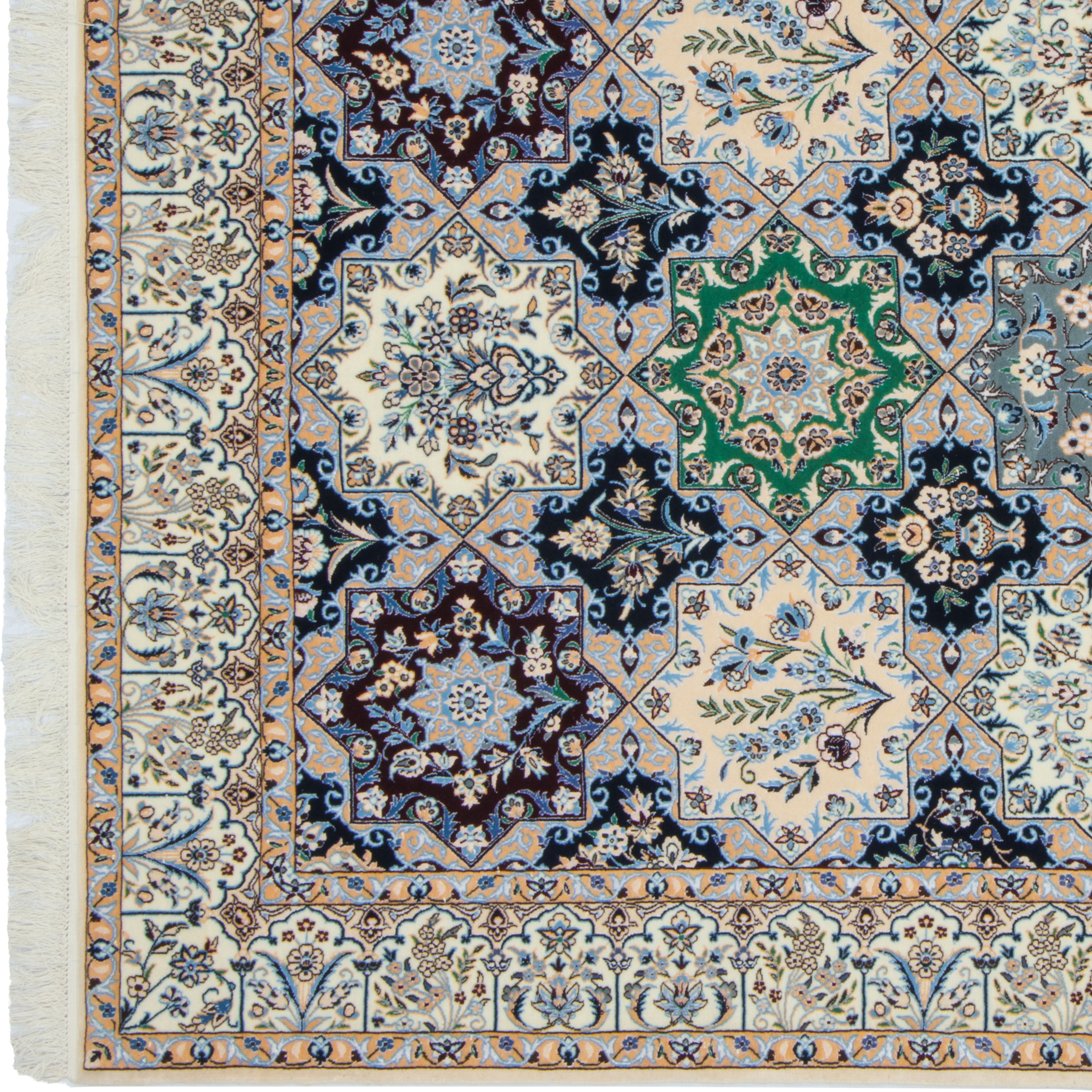 سجادة نايين اليدوية — باندي | وبر حرير / سدى قطن | 158 × 235 سم | SKU 10300855