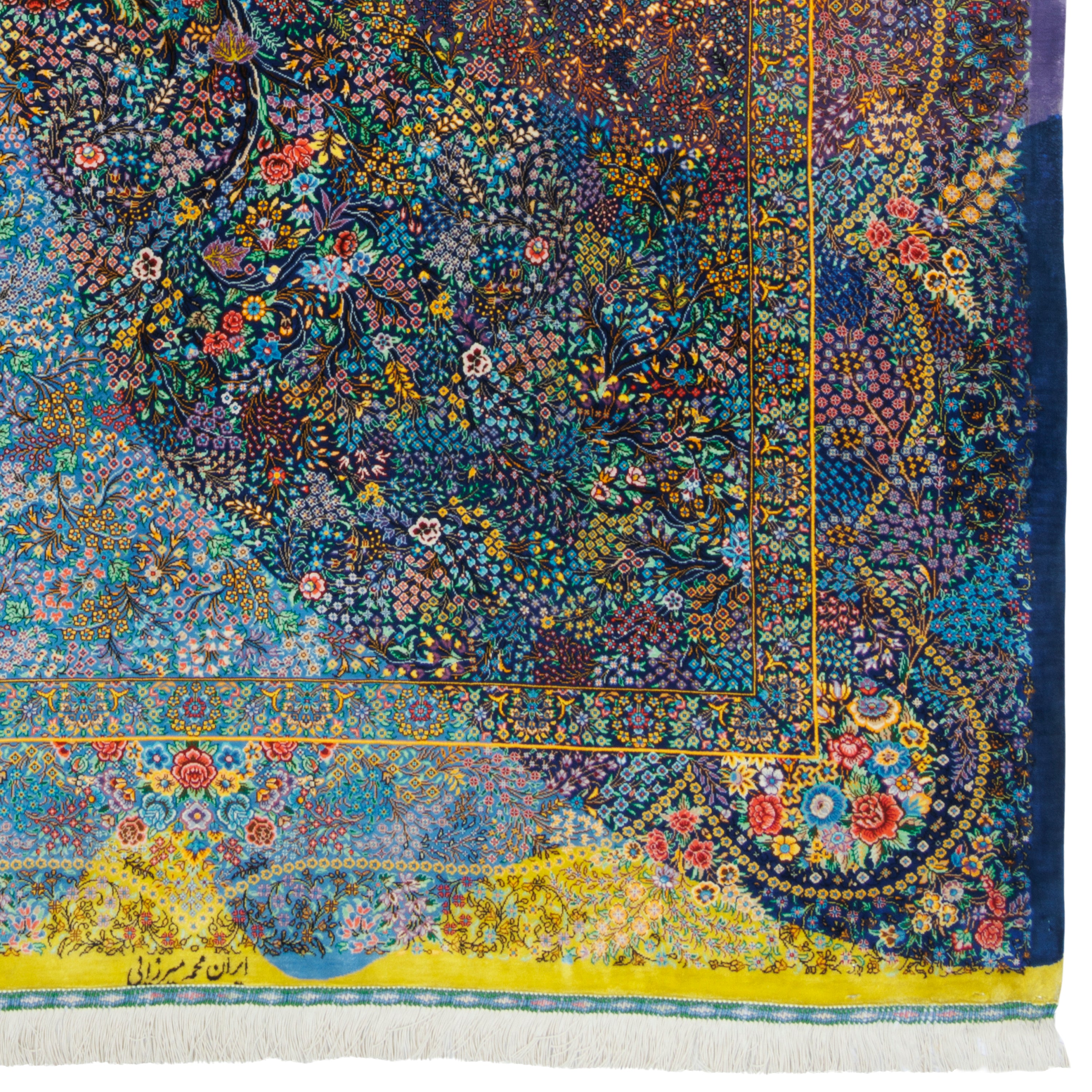 سجادة قم يدوية — ساراسار | حرير كامل | 137 × 200 سم | رمز المنتج 10200382