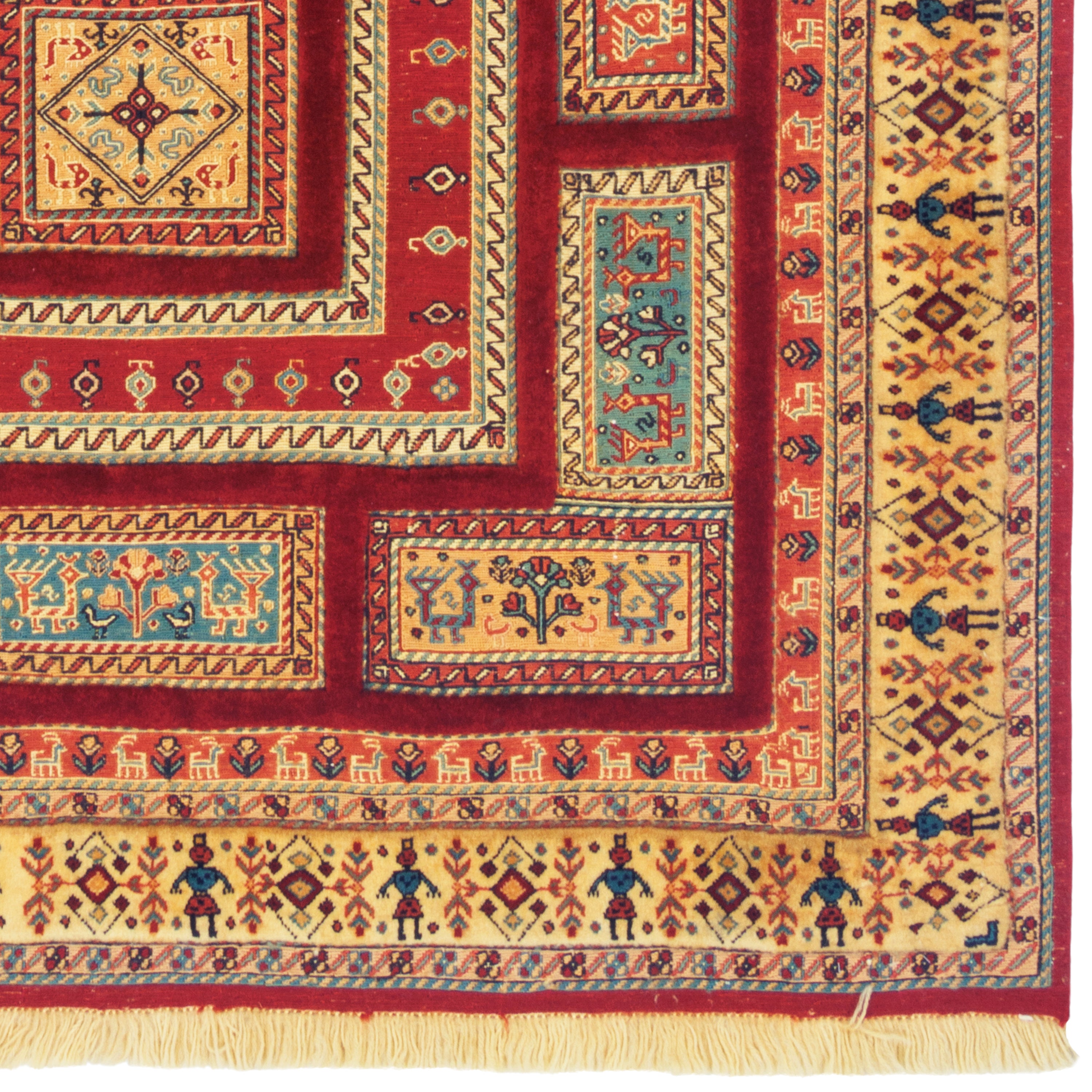 سجادة كيليم سيرجان اليدوية - خشتي | صوف كامل | 138 × 193 سم | SKU 40200365