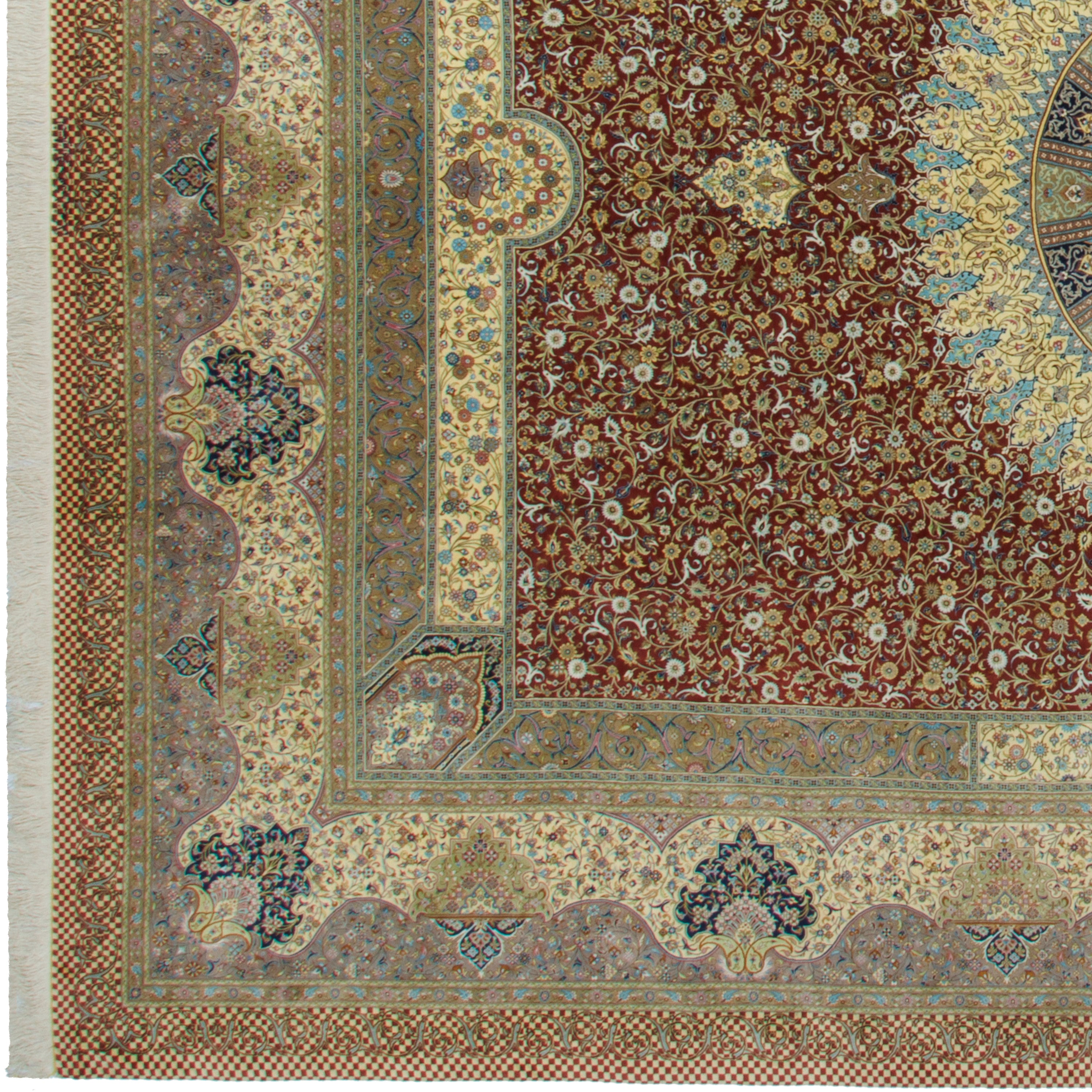 سجاد قم يدوي - طرنج دار | حرير طبيعي | 298 × 402 سم | SKU 11100634
