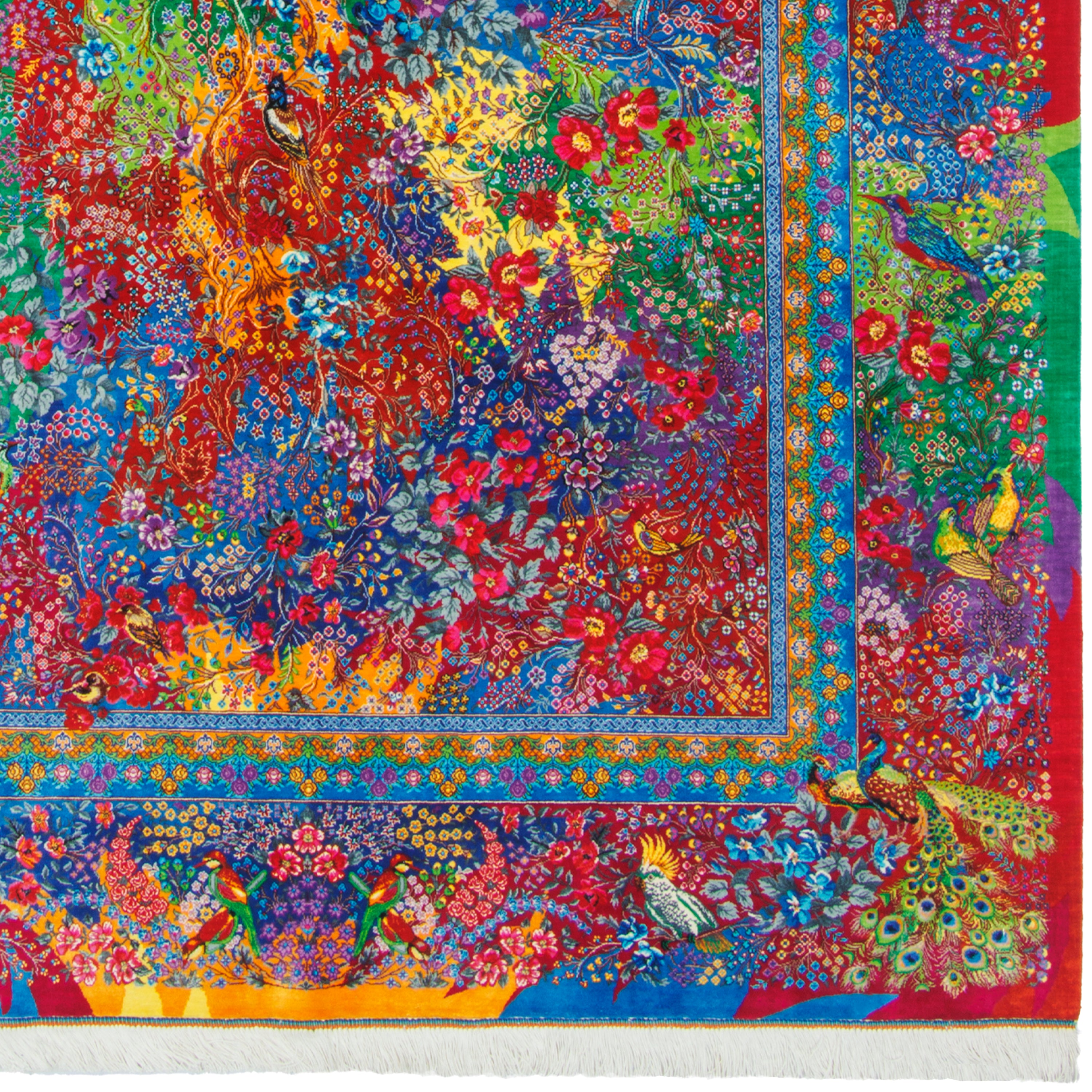 Qom Handmade Carpet — Sarasar | Full Silk | 136 × 200 cm | SKU 10200459