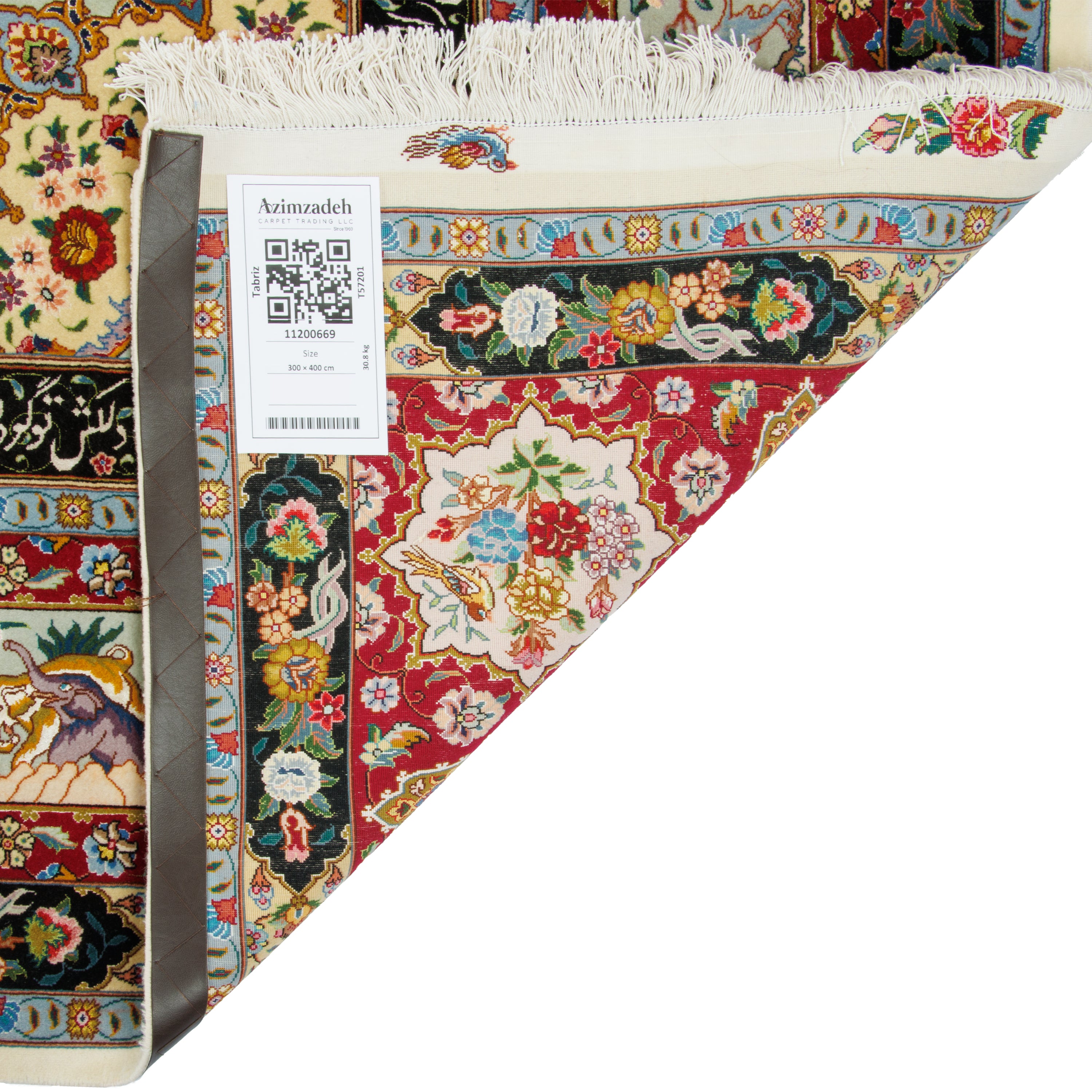 Tabriz Handmade Carpet — Lachak Toranj | Silk Pile / Silk Warp | 300 × 400 cm | SKU 11200669