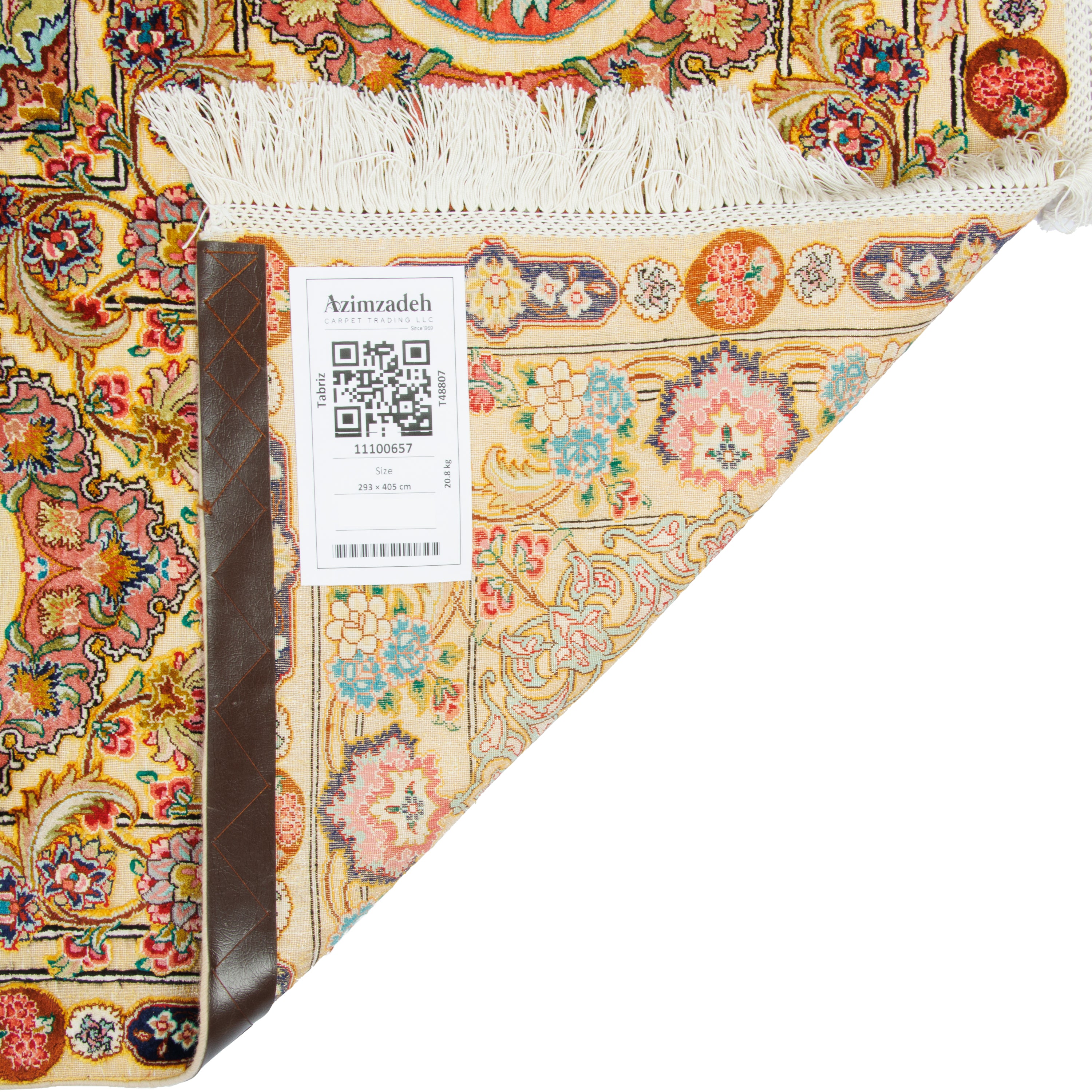 Tabriz Handmade Carpet — Lachak Toranj | Silk Pile / Silk Warp | 293 × 405 cm | SKU 11100657