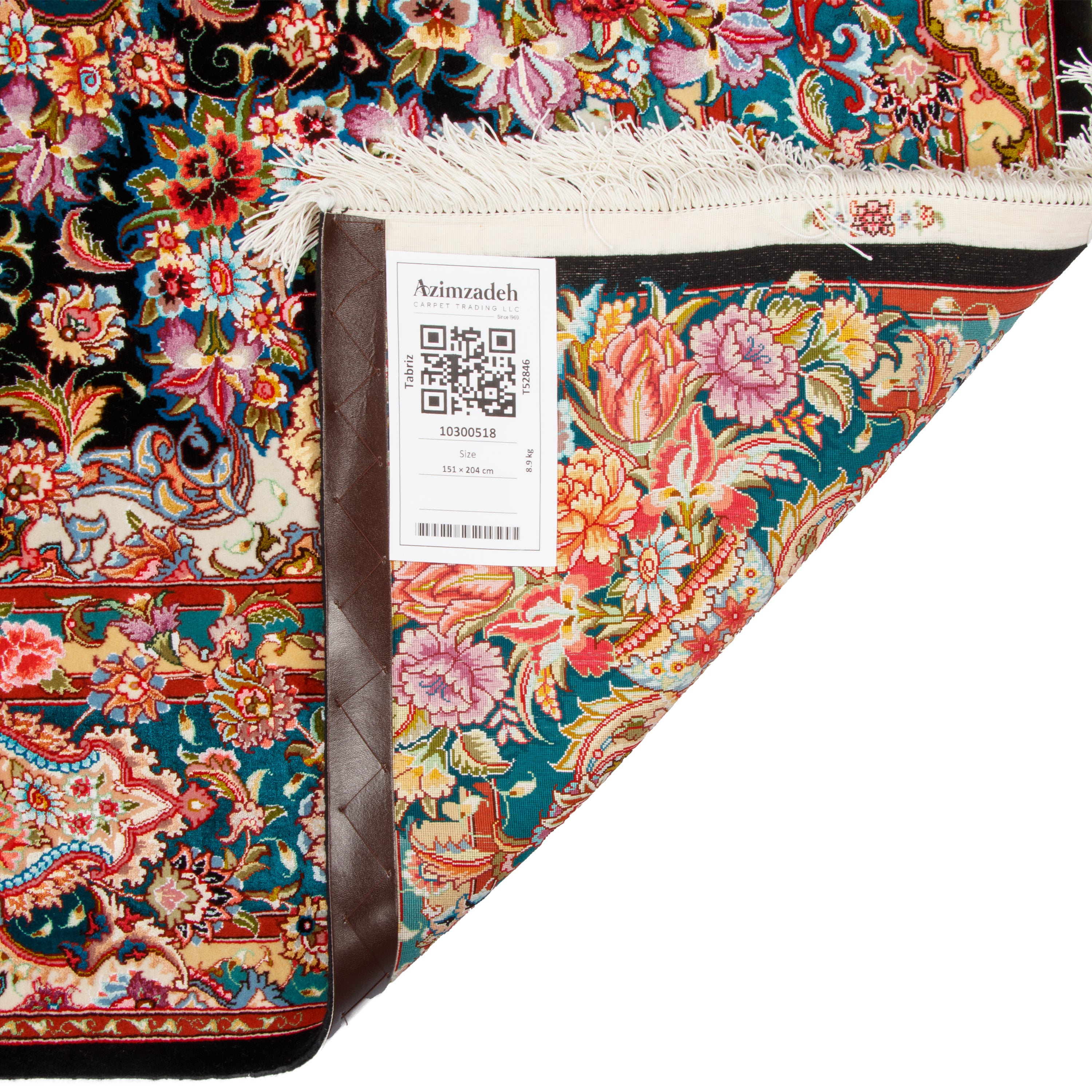 Tabriz Handmade Carpet — Lachak Toranj | Silk Pile / Silk Warp | 151 × 204 cm | SKU 10300518