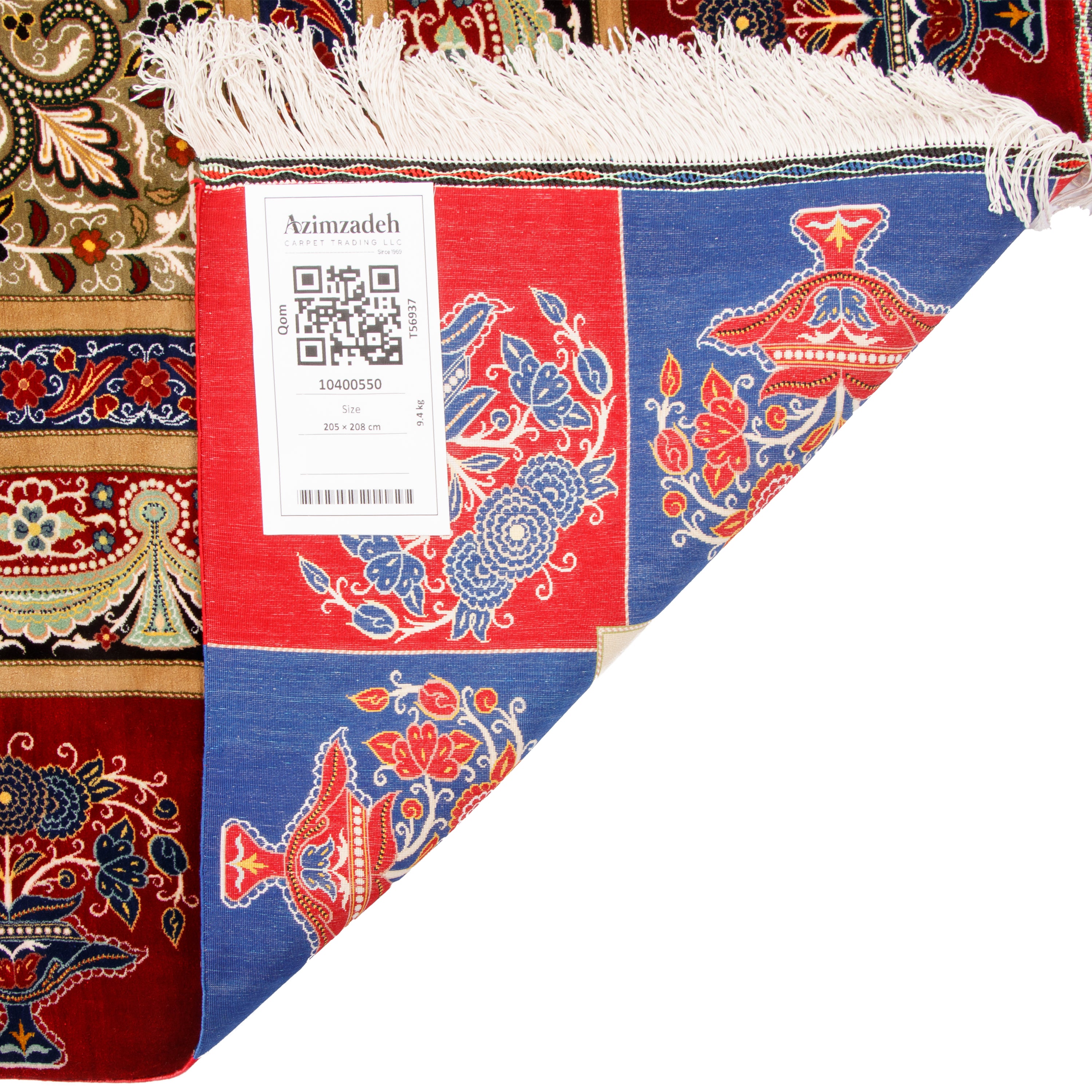 Qom Handmade Carpet — Lachak Toranj | Full Silk | 205 × 208 cm | SKU 10400550