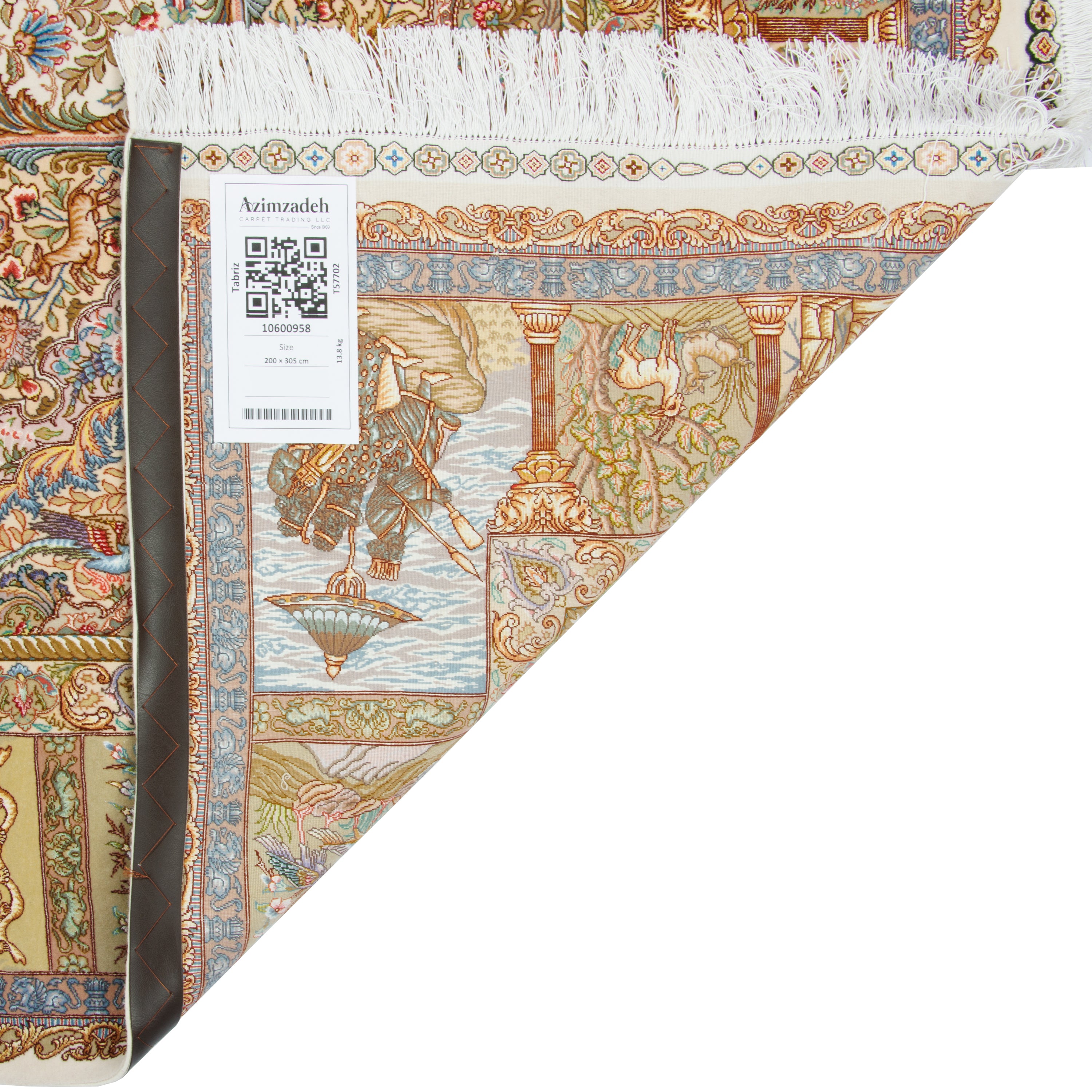 Tabriz Handmade Carpet — Lachak Toranj | Silk Pile / Silk Warp | 200 × 305 cm | SKU 10600958